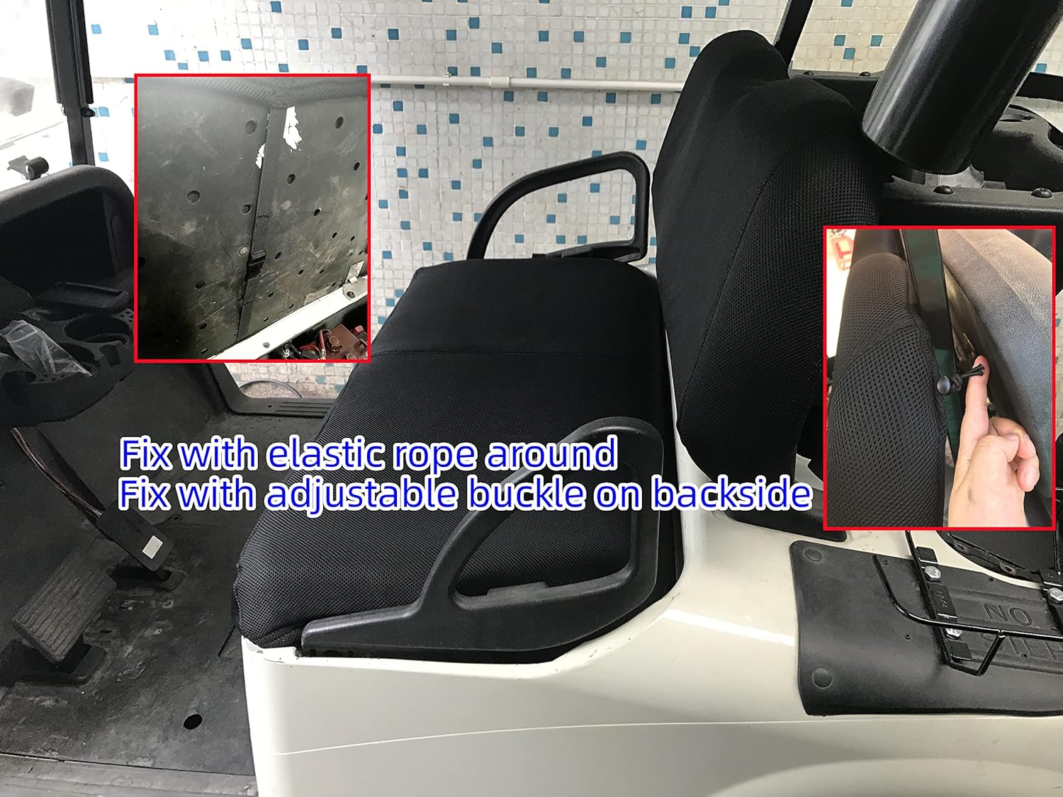 Dr.Acces Funda de asiento de carrito de golf  Funda de asiento de malla de poliéster  Funda de asiento de banco transpirable para EZGO TXT RXV y