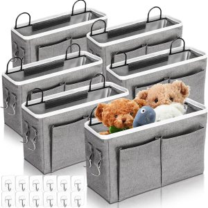 6 bolsas de almacenamiento para colgar en la pared, bolsa organizadora para colgar en la pared con ganchos, cesta colgante de pared con bolsillo, 6 bolsas de almacenamiento para colgar en la pared, bolsa organizadora para colgar en la pared con ganchos, cesta colgante de pared con bolsillo,