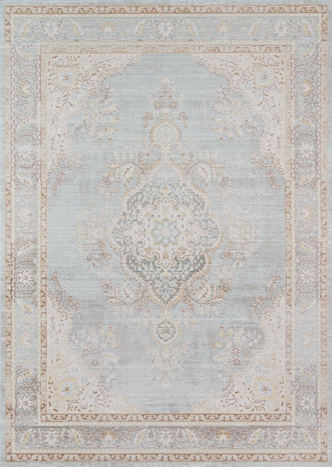 Momeni Rugs Isabella – Alfombra tradicional de tejido plano, 4 x 6 pies, color azul