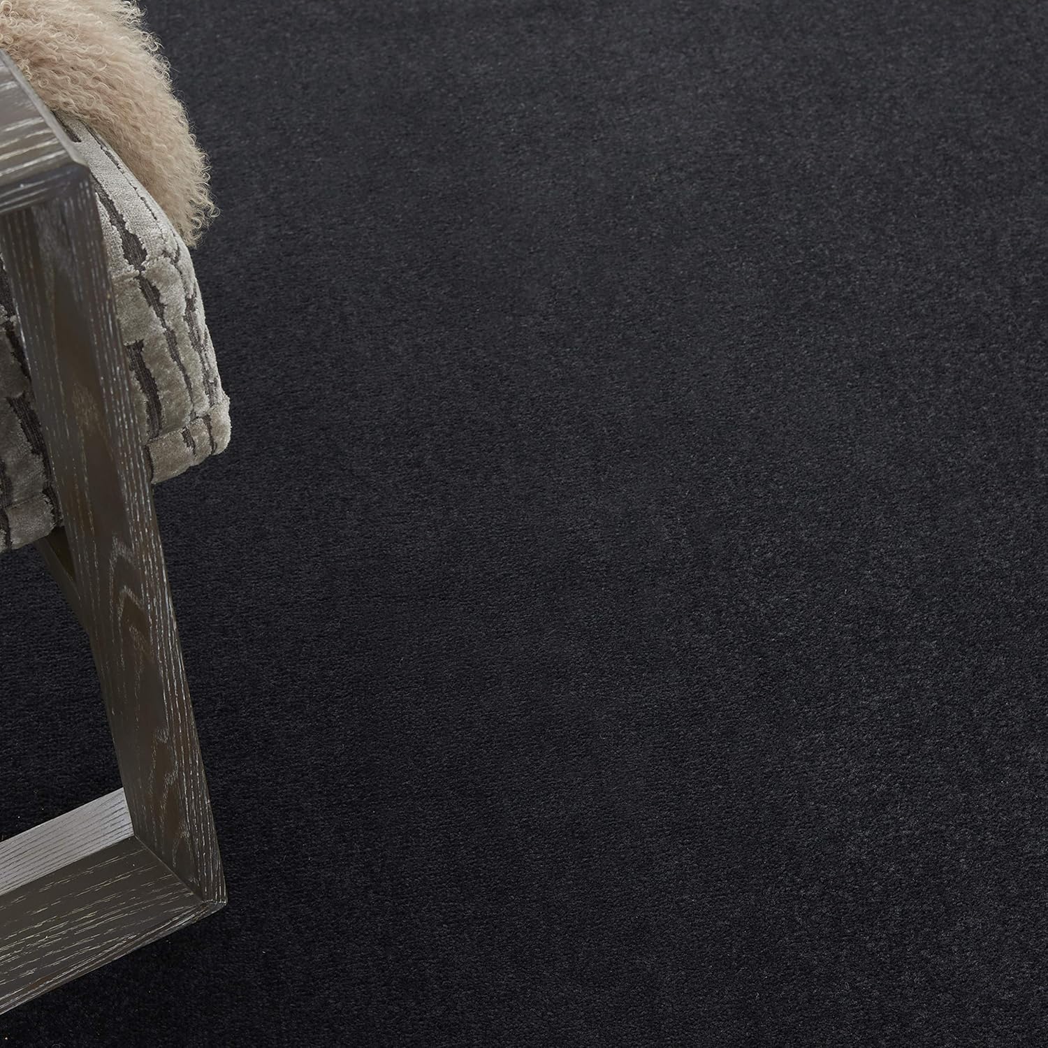 Nourison Essentials Alfombra para interiores o exteriores, negro, 8 x 11 pies, fácil de limpiar, no desprende pelo, para dormitorio, sala, comedor,