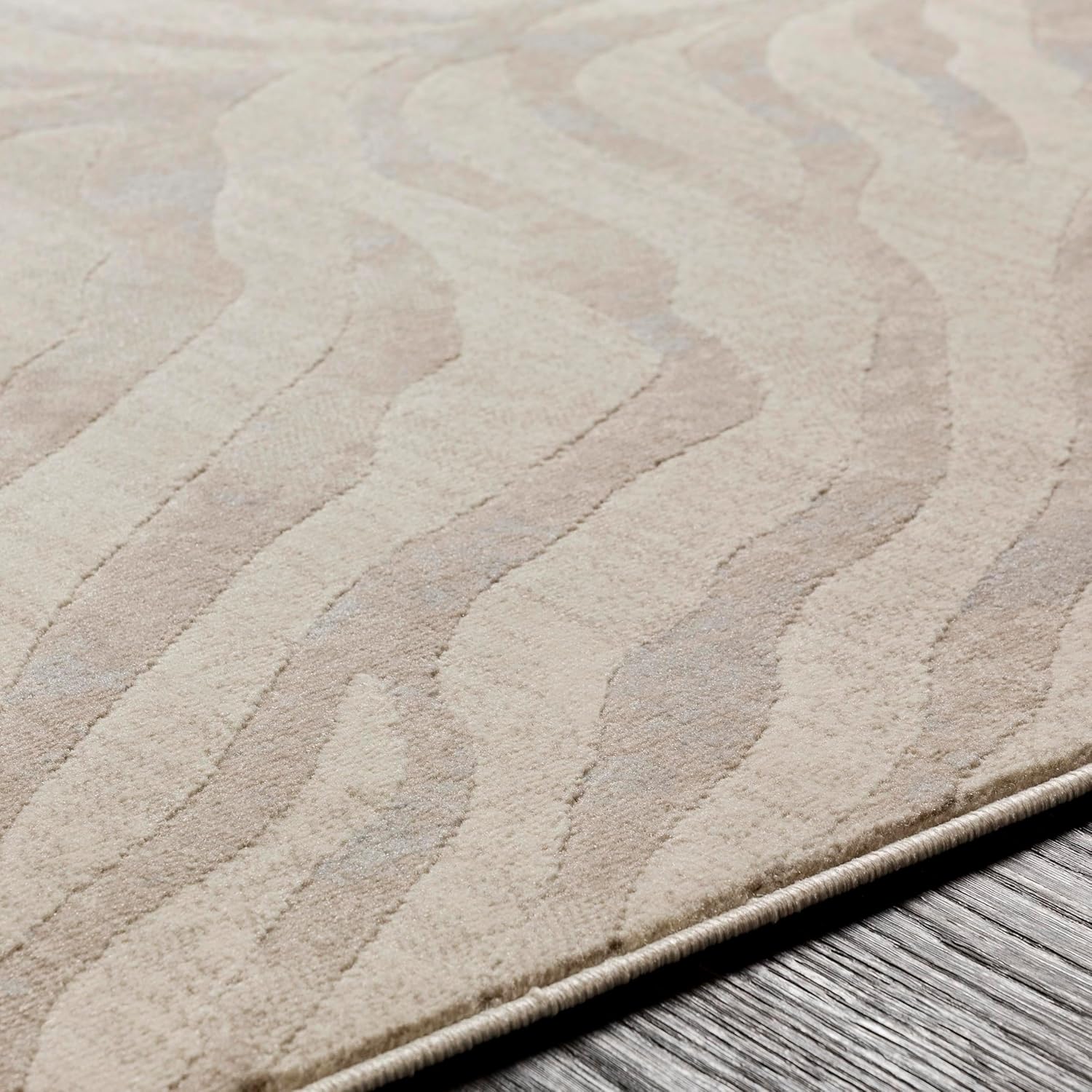 Mark&Day – Alfombra moderna de 6 x 9 pies, color gris claro, alfombra gris beige para sala de estar, dormitorio o cocina (6 pies 7 pulgadas x 9 pies)