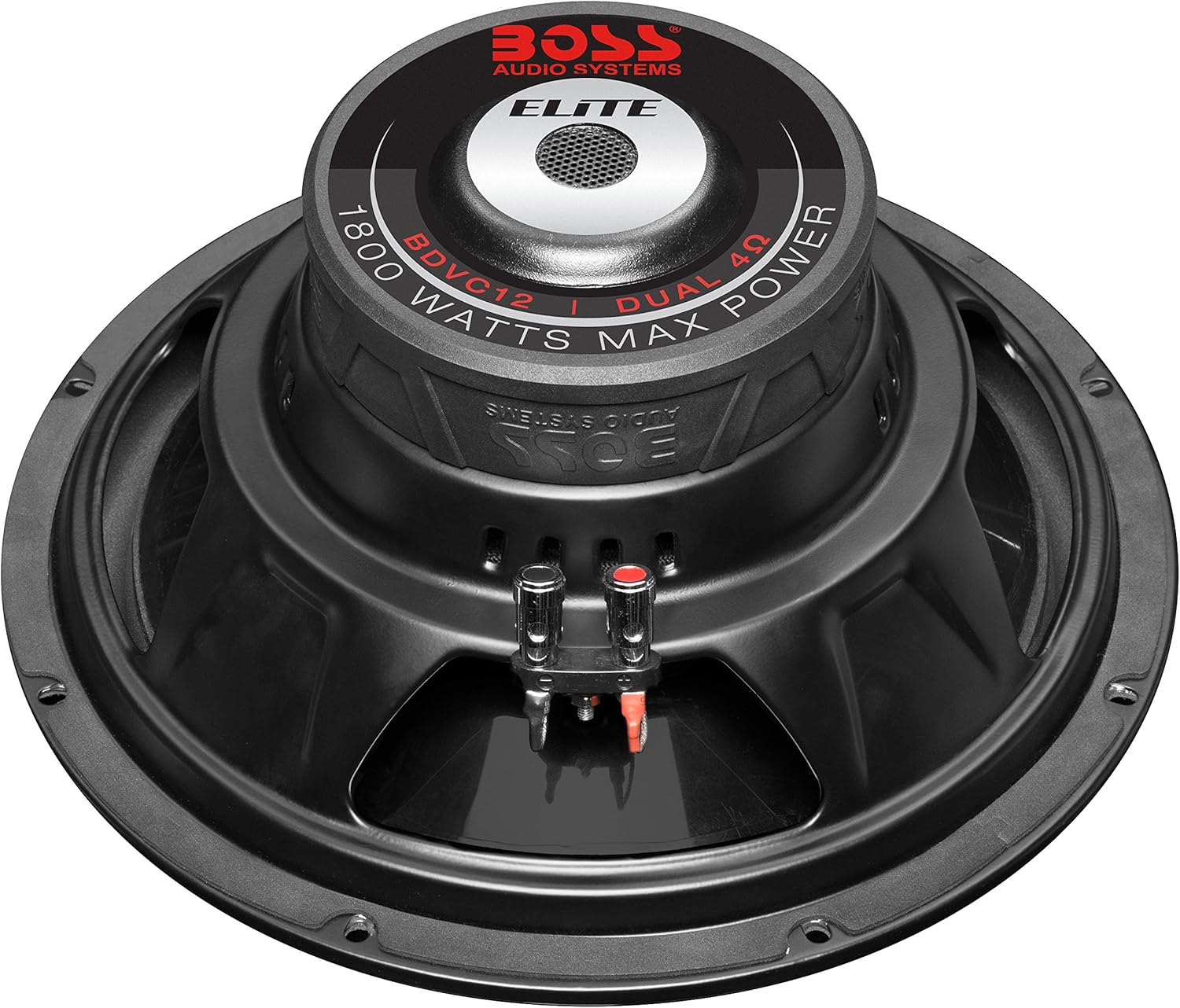 BOSS Audio Systems Elite BDVC12 – Subwoofer para automóvil de 12 pulgadas, 1800 vatios de potencia máxima, bobina de voz dual de 4 ohmios