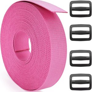 Correa de nailon de 2 pulgadas con clips deslizantes de plástico Tri-Glide, 10, 25, 50 yardas, correa de nailon resistente para equipo de interior o Correa de nailon de 2 pulgadas con clips deslizantes de plástico Tri-Glide, 10, 25, 50 yardas, correa de nailon resistente para equipo de interior o