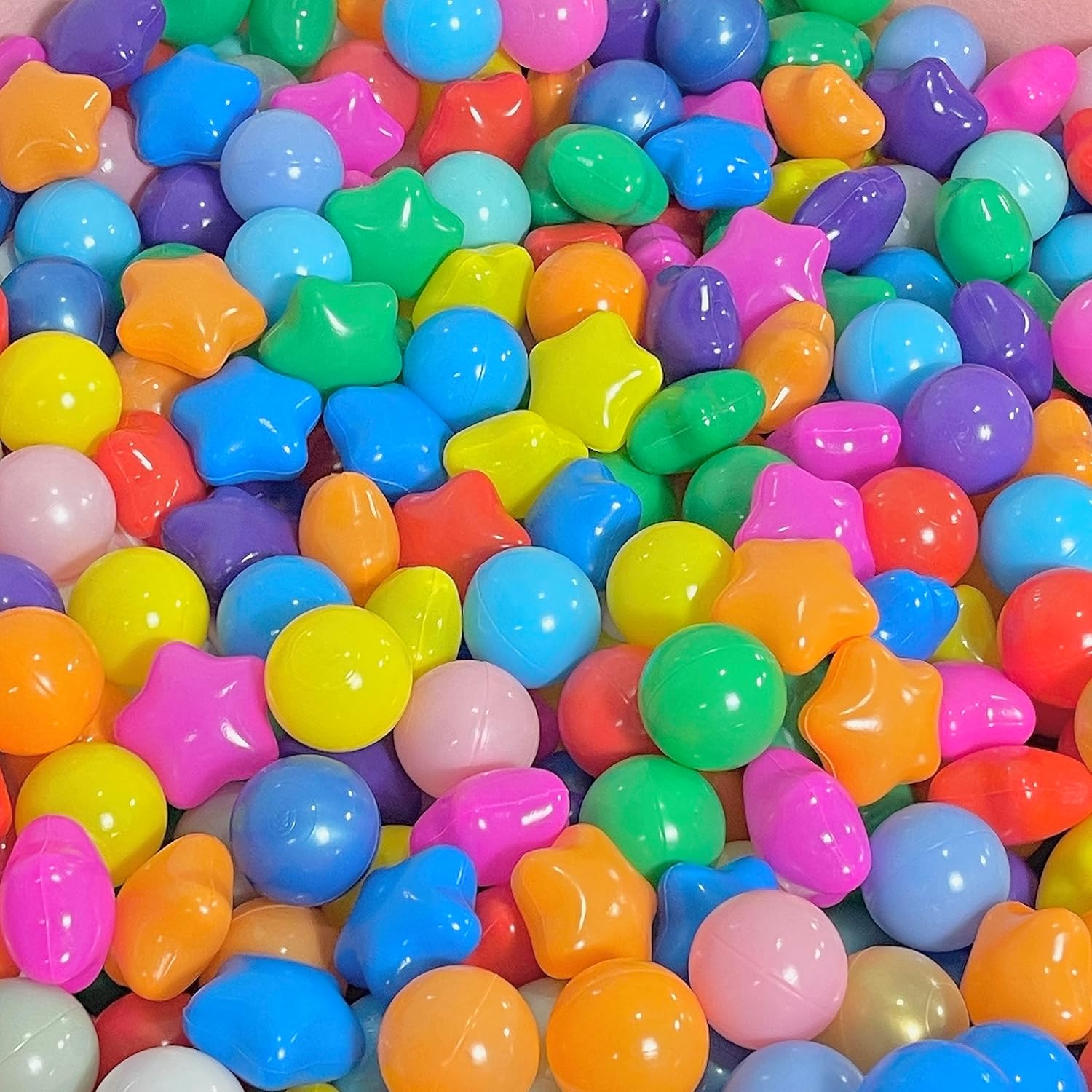 Star Ball – Pelotas de juego de 5001000 unidades de plástico para piscina de bebé, bolas de juego sin BPA a prueba de aplastamiento, bolas de juego
