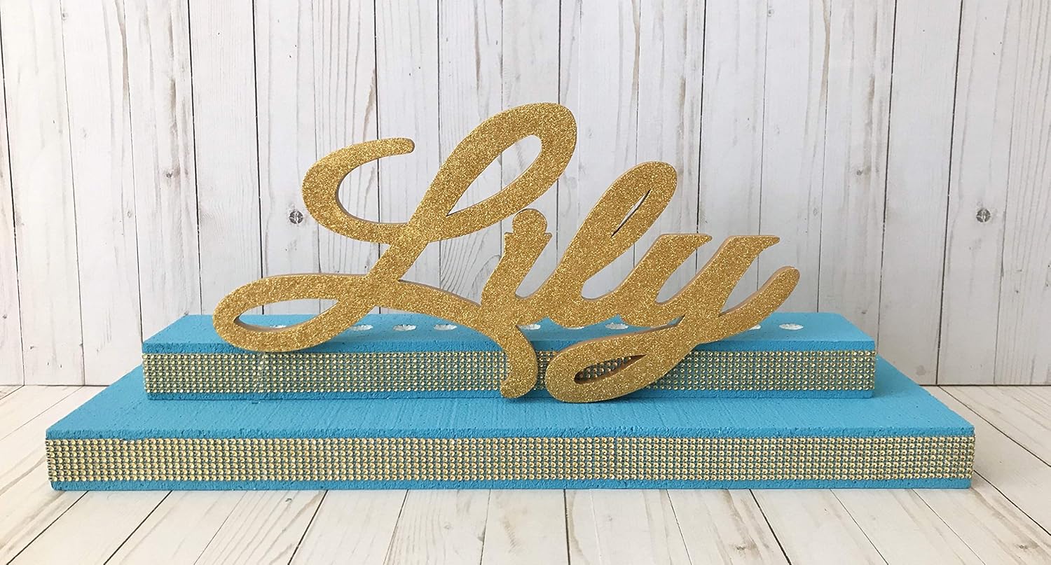 Sweet 16 Candelabra, Bar Mitzvah, Bat Mitzvah, Name Stand, Candle Ceremony, Candle board, Candleholder with Glitter Name