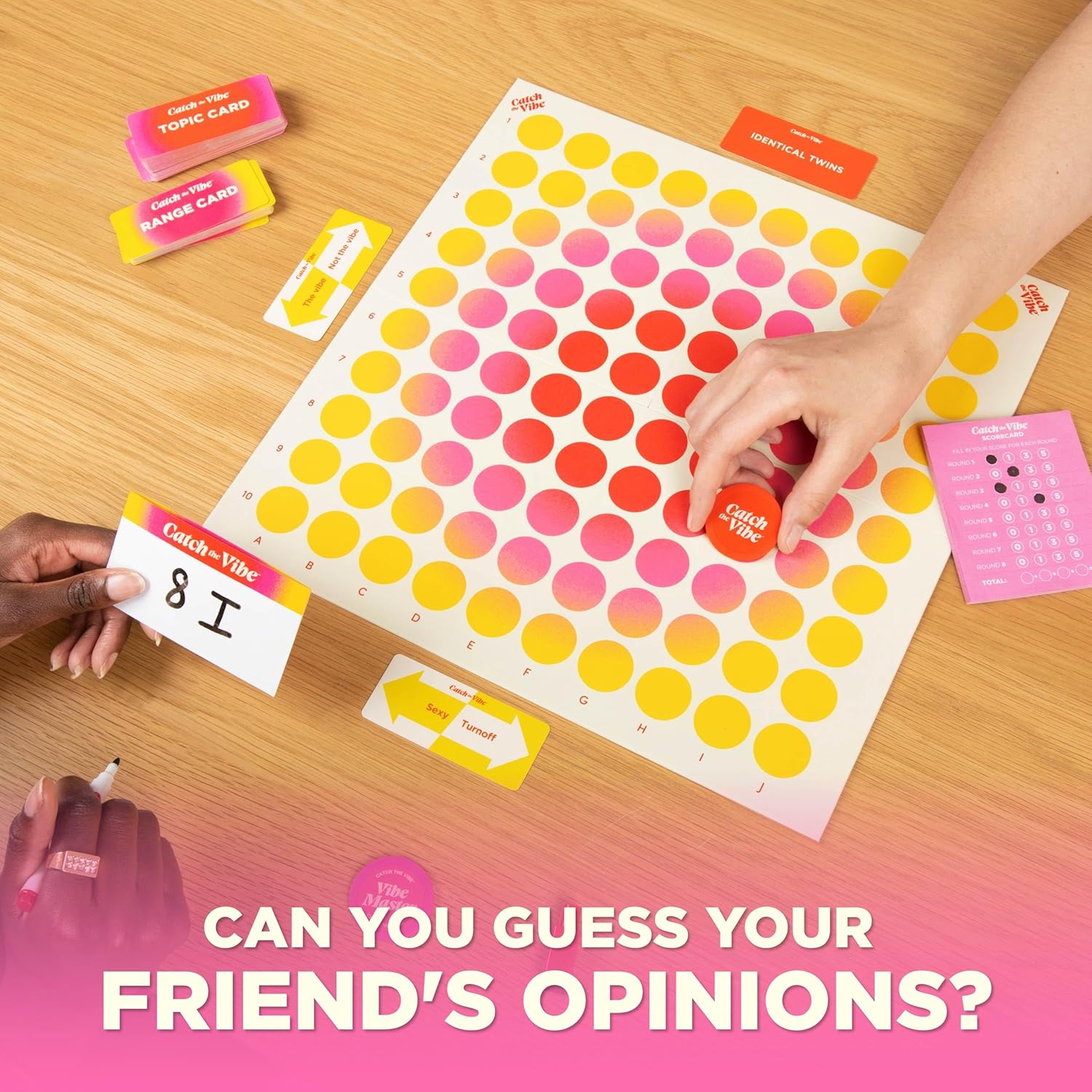 Catch The Vibe El juego de fiesta para adultos que prueba qué tan bien conoces a tus amigos, para adolescentes