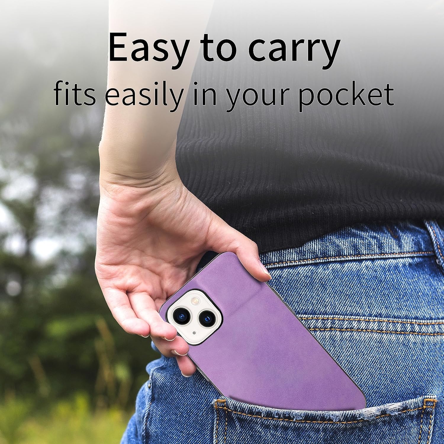 Asuwish Funda de teléfono para iPhone 13 de 6.1 pulgadas con protector de pantalla de vidrio templado y funda de cuero delgada y suave, accesorios
