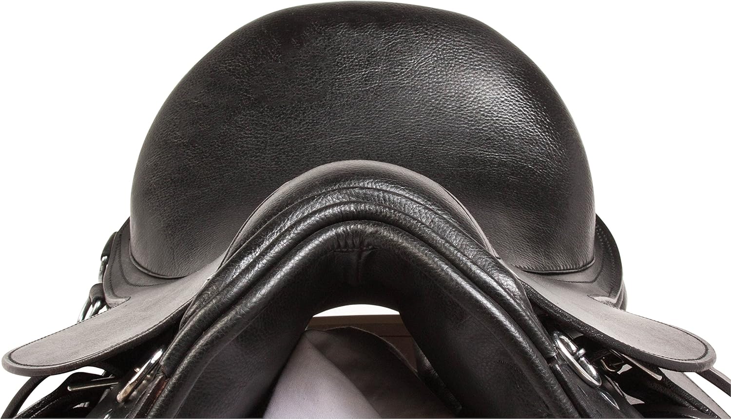 Kit de inicio de silla de montar a caballo inglesa de cuero negro de alta calidad multiusos 15 16 17 18