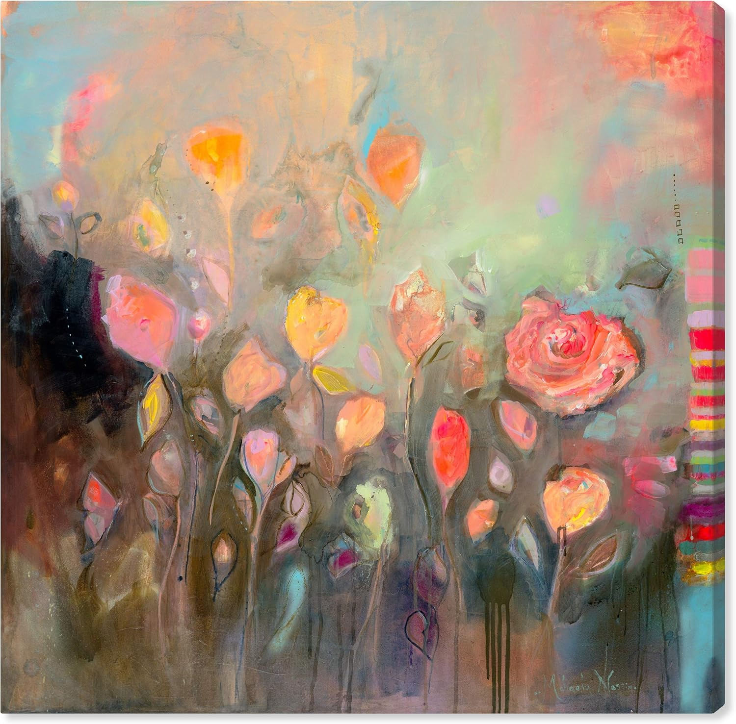 The Oliver Gal Artist Co. Lienzo decorativo abstracto para pared, diseño de estado eterno de la mente por Michaela Nessim, decoración del hogar, 24