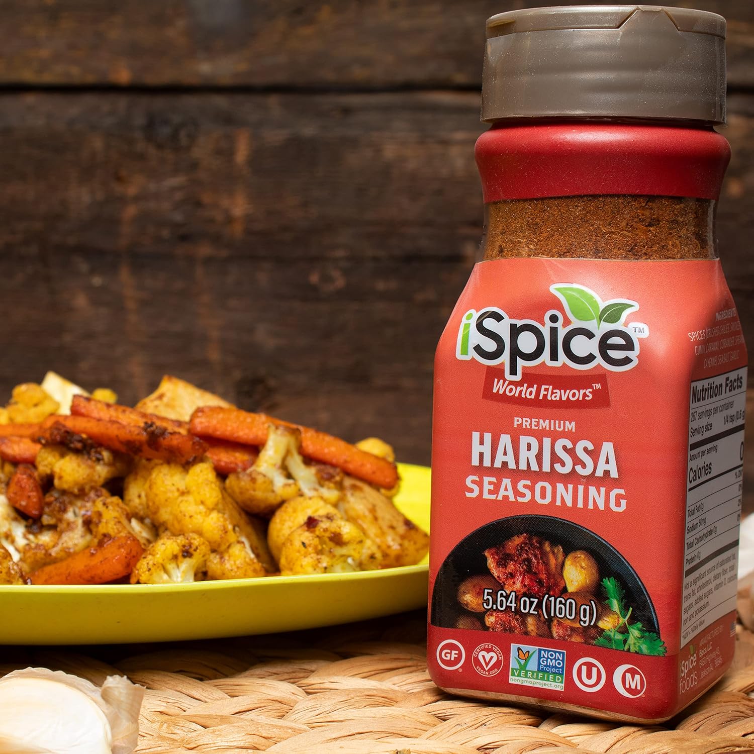 iSpice Juego de especias de cocina básico para cocinar incluido condimento prémium de Oriente Medio, condimento Harissa, condimento marroquí,