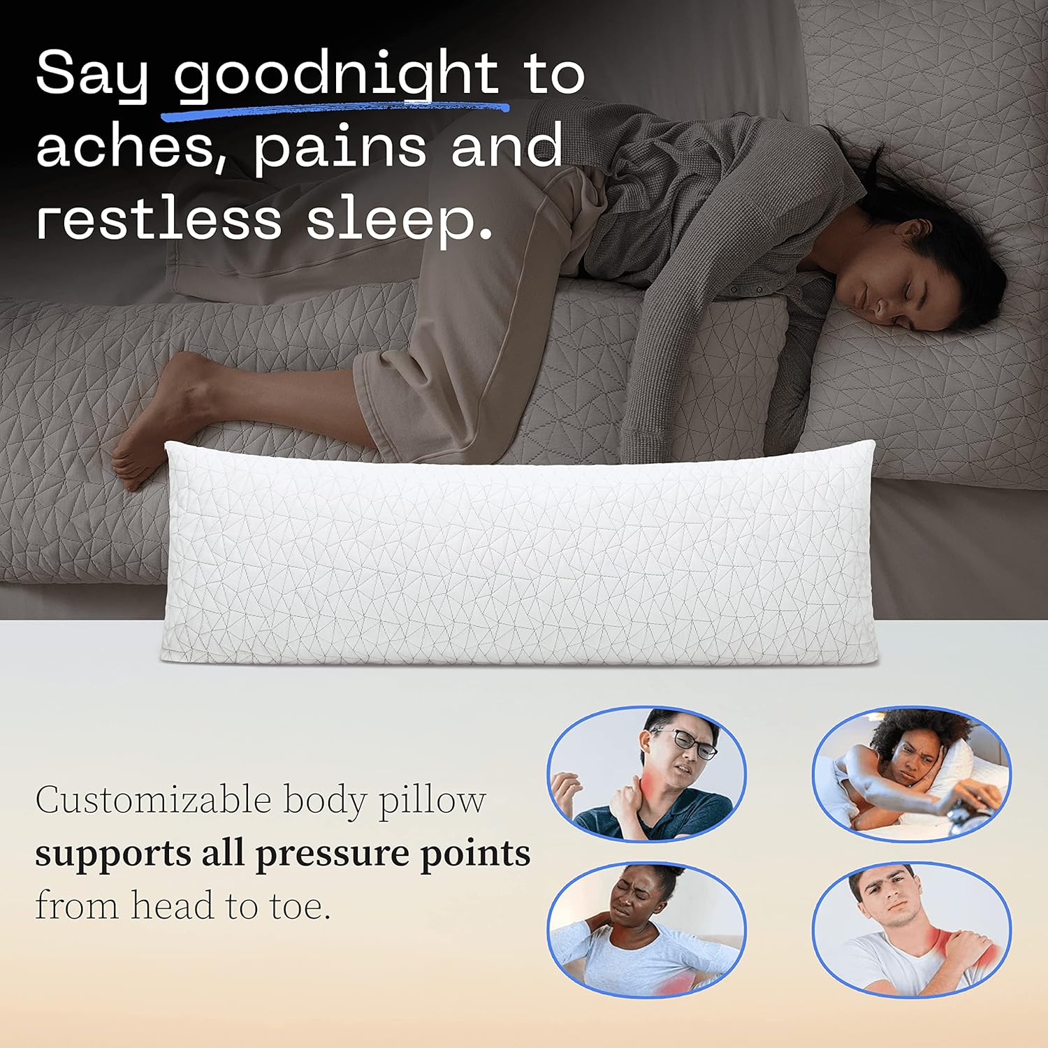 Coop Eden King & Body Pillow Bundle, el juego incluye (1) almohada Eden King y (1) almohada corporal