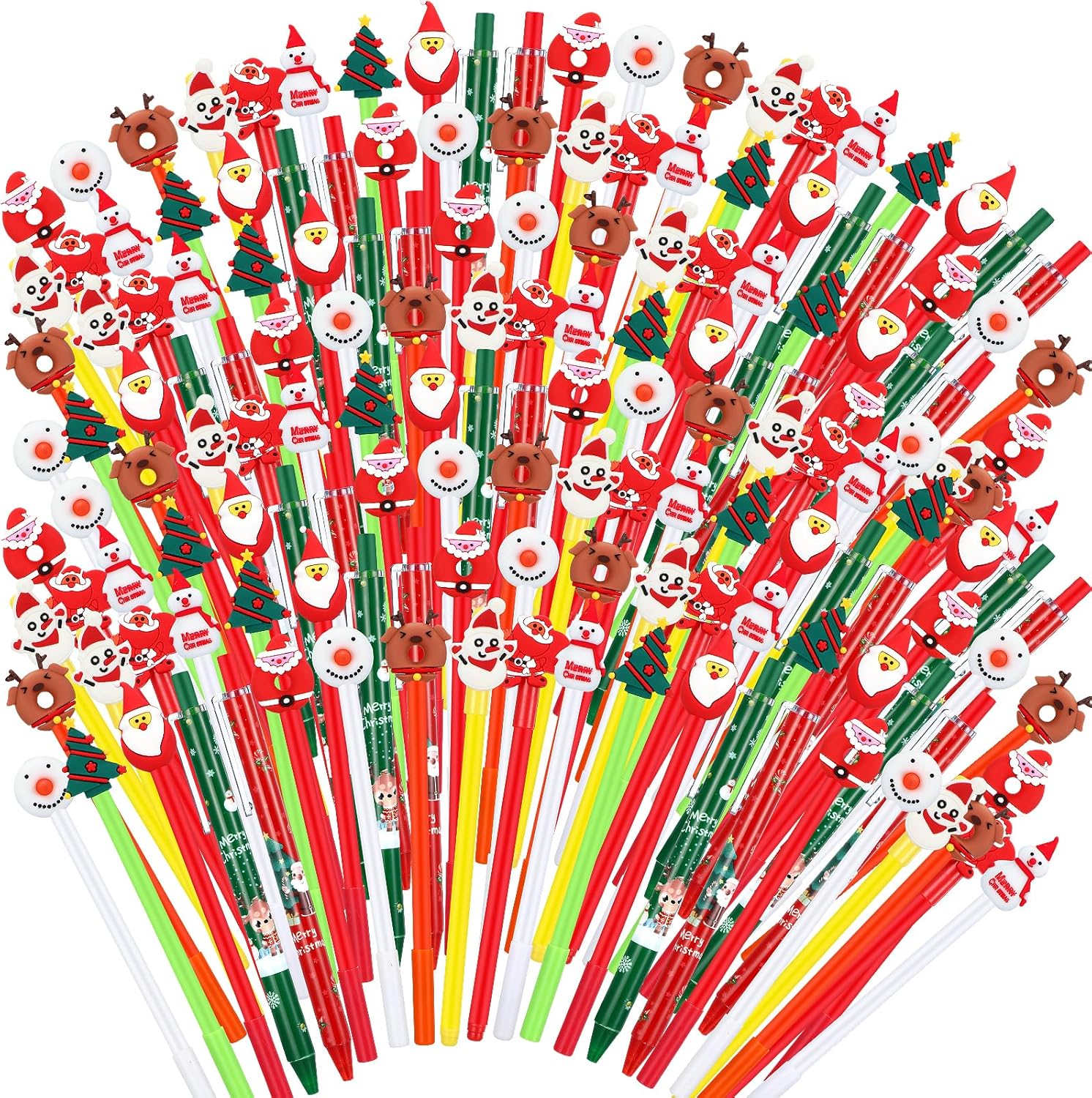300 bolígrafos de tinta de gel de Navidad, rotuladores de tinta negra, bolígrafos de Navidad para niños y niñas, para escritura a granel, bolígrafos