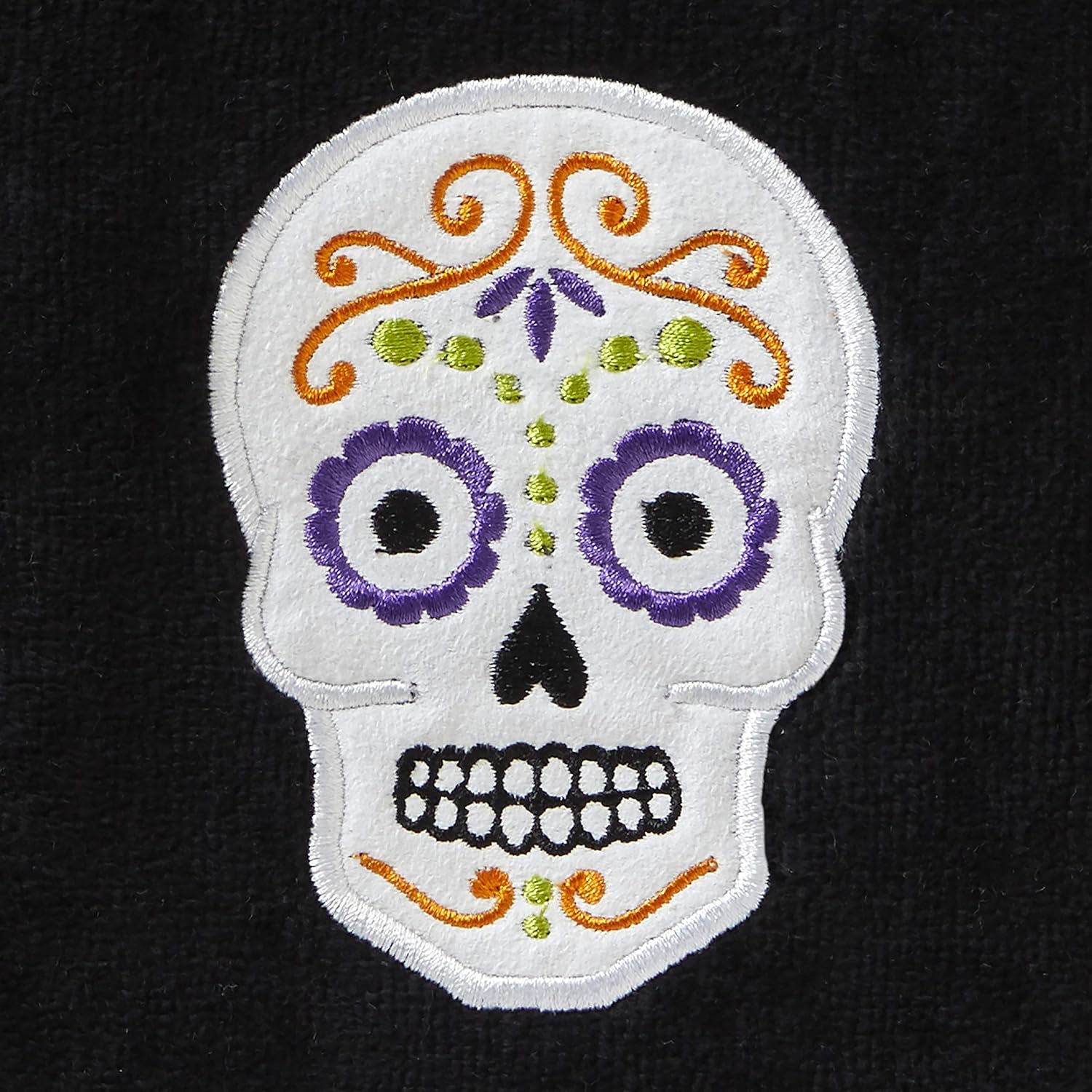 SKL Home de Saturday Knight Ltd. – Juego de toallas de mano Sugar Skull, color negro, paquete de 2