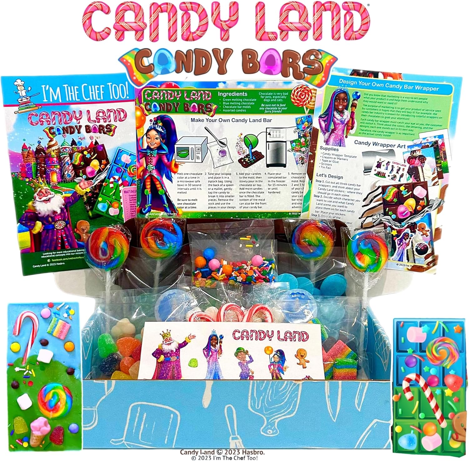 I’m The Chef Too! Candyland – Kit de barras de caramelo, kit de hornear para niños, divertido STEM educativo, sirve 2