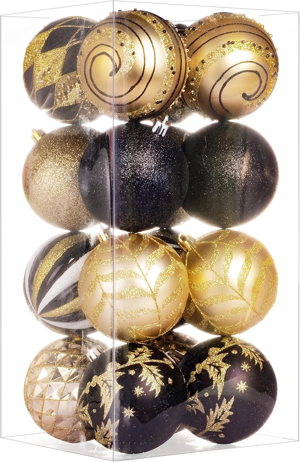 Adornos de bola de Navidad, 16 piezas para adornos de árbol de Navidad de 3.15 pulgadas, irrompibles, decoración de árbol de Navidad con bolas de