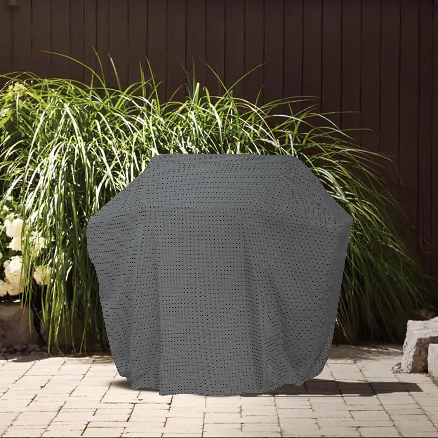 Covers & all Duro Pro – Funda para parrilla de barbacoa con elástico, 160 GSM, tela transpirable no tejida, impermeable, resistente a los rayos UV,