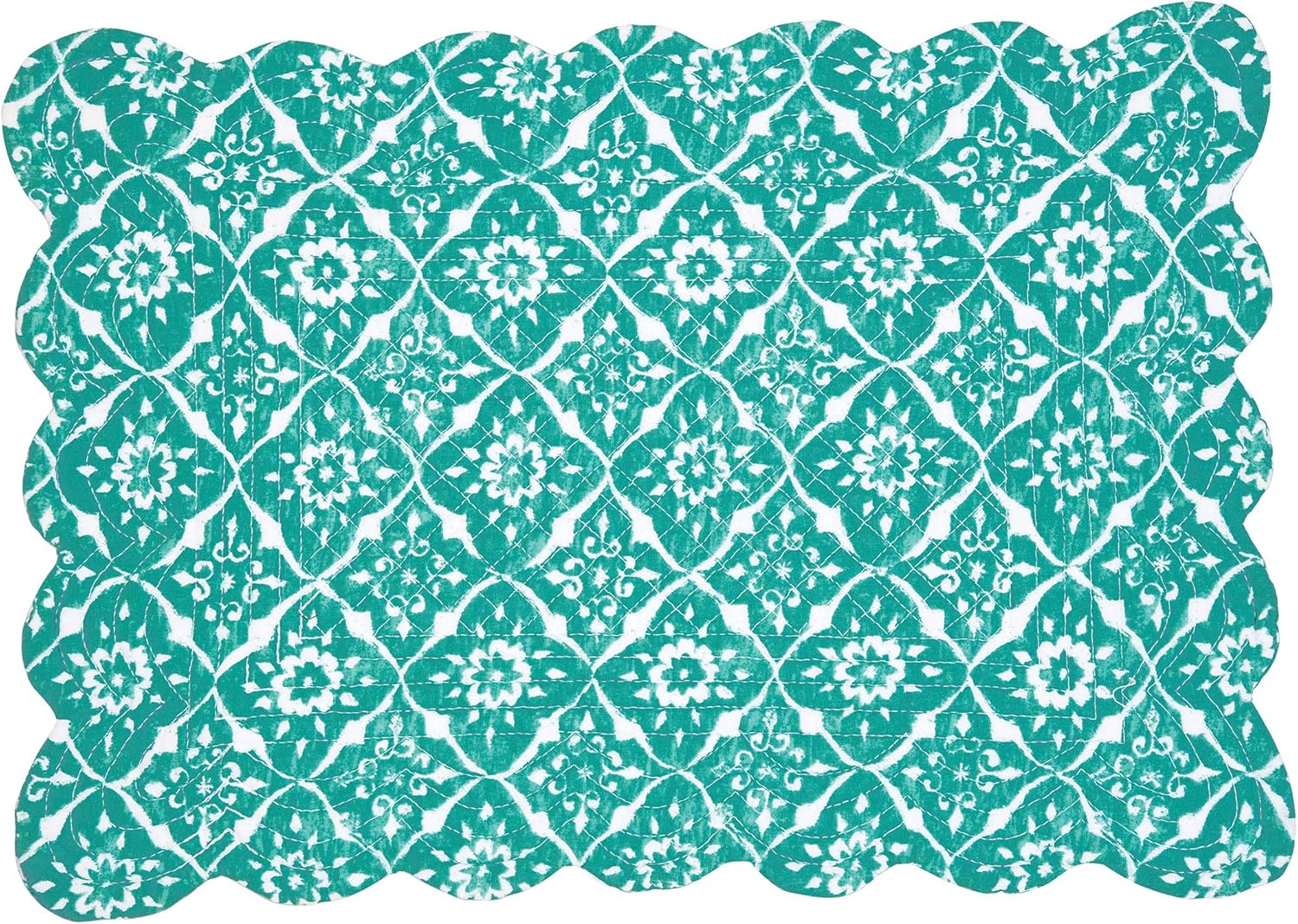 C&F Home Madison Aqua – Juego de 6 manteles individuales rectangulares de 13 x 19 pulgadas (13 x 19 pulgadas), color azul