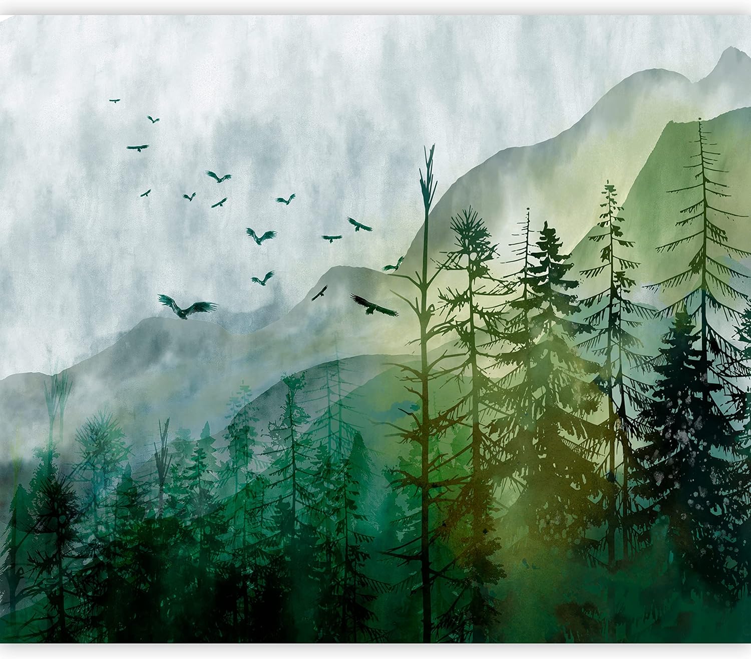 artgeist Mural de pared premium Paisaje 138 x 101 pulgadas, papel tapiz no tejido, decoración de pared de vellón, impresión fotográfica, diseño de