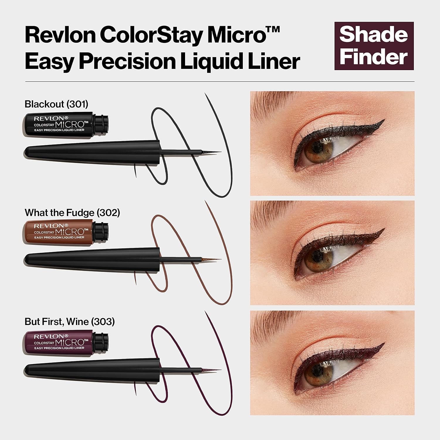 REVLON ColorStay – Delineador de ojos líquido Micro Easy Precision, impermeable, a prueba de manchas, de larga duración con punta de micro fieltro,