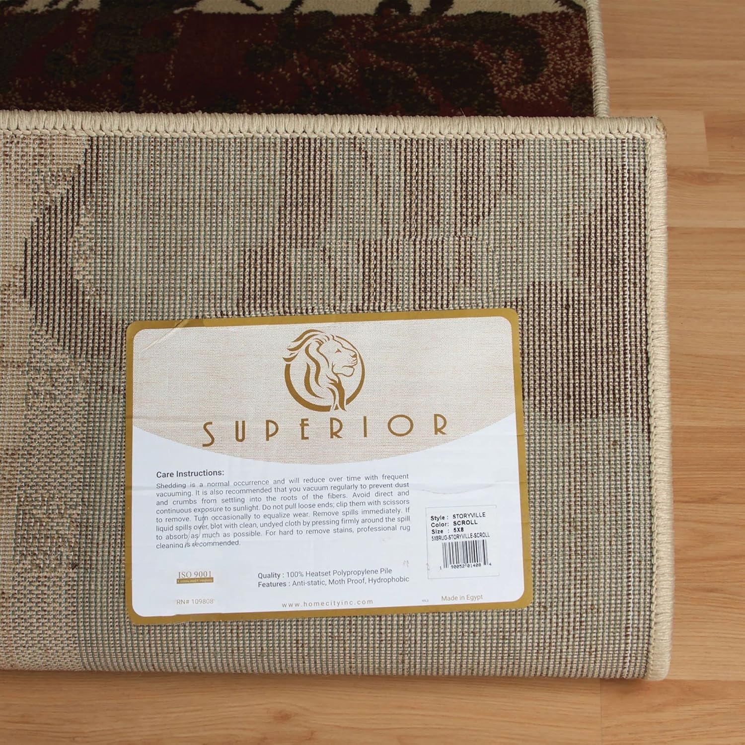 SUPERIOR Storyville – Alfombra de área de 5 x 8 pies, alfombra contemporánea para sala de estar y dormitorio, para uso residencial o comercial, 5 x