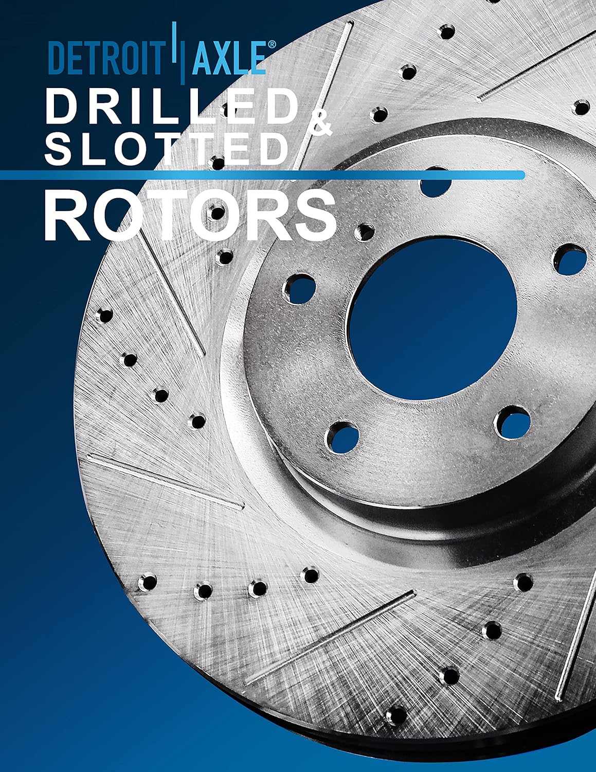 Detroit Axle – Rotores de freno delantero para rotores de freno perforados y ranurados Ford F-150 de 5 Lug 4WD 1997-2004 1998 1999 2000 2001 2002