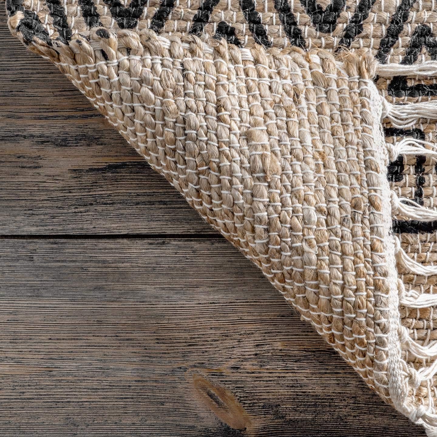 nuLOOM Ellis – Alfombra tribal para fiesta, 5 x 8, color natural