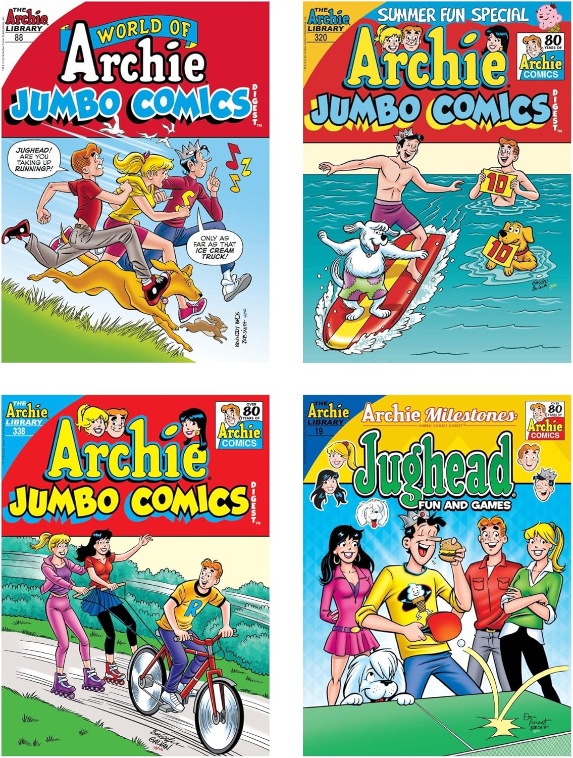 World of Archie Comics Digest – Paquete de regalo (4 unidades) con Archie Andrews y Jughead Jones