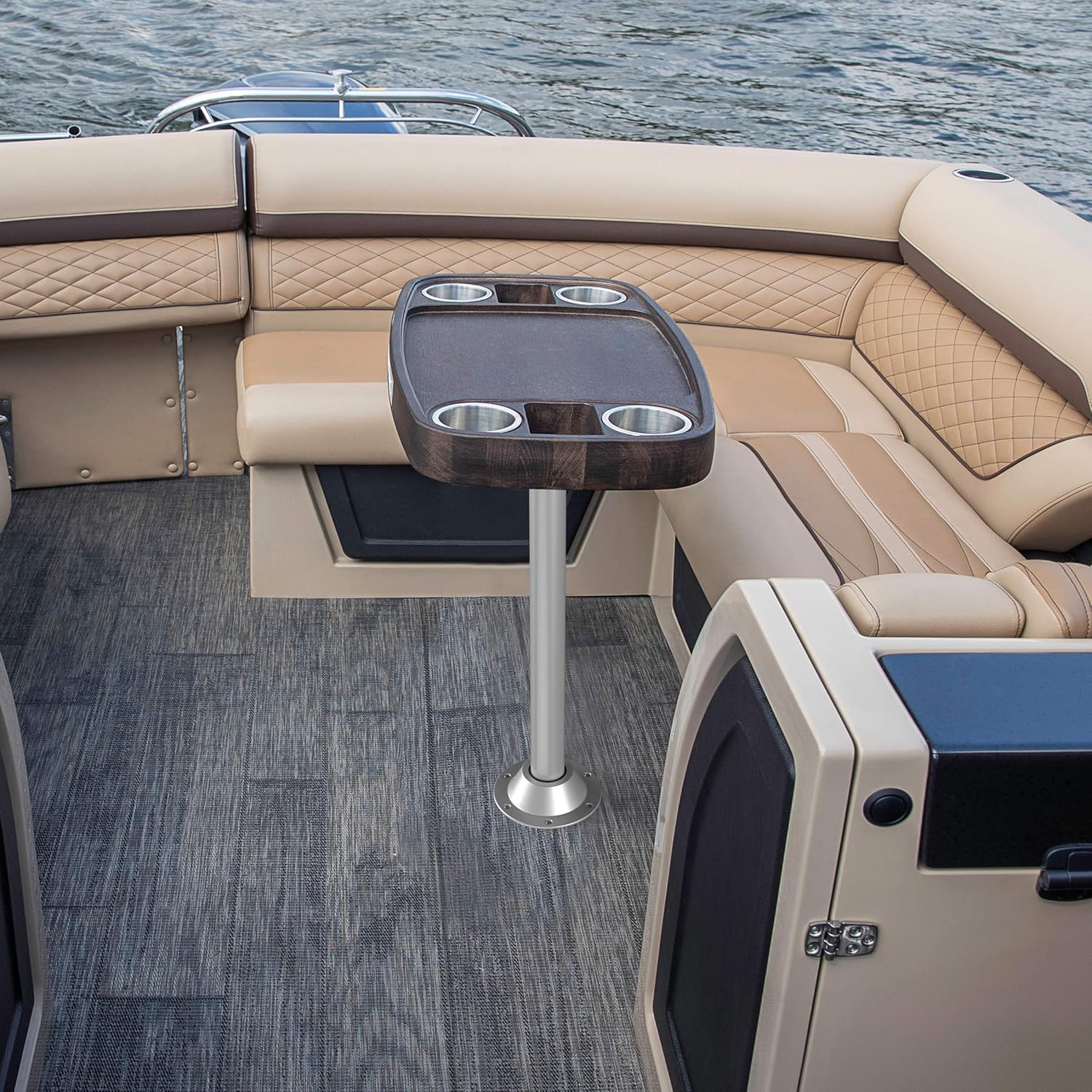 Manufacturers’ Select ITC SurFit – Sistema de patas de mesa para RV o barco, montaje en superficie, paquete de un paquete (plateado, 29 pulgadas)