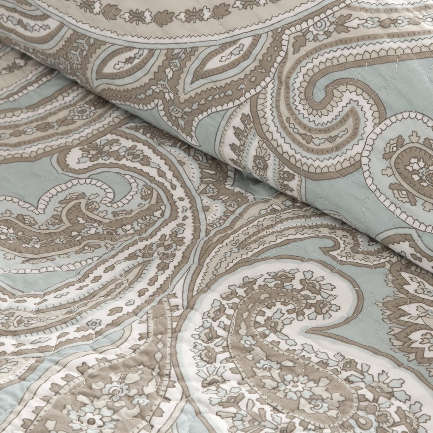 Madison Park Pure Ronan – Juego de edredón 100% algodón, diseño casual de cachemira, para todas las estaciones, colcha ligera, fundas de almohada,