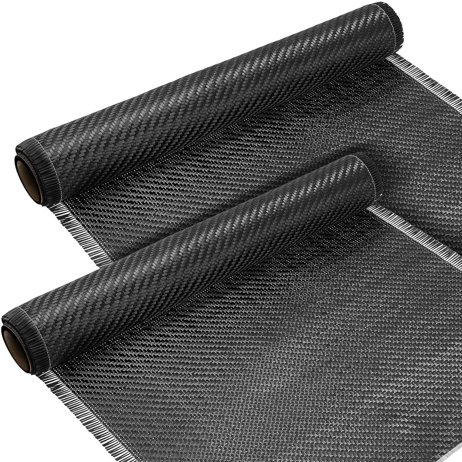 Tudomro Hoja de fibra de carbono de 10 pies x 12 pulgadas, tela de fibra de carbono negra, tela de fibra de carbono pura, 2 x 2 pulgadas, tejido de