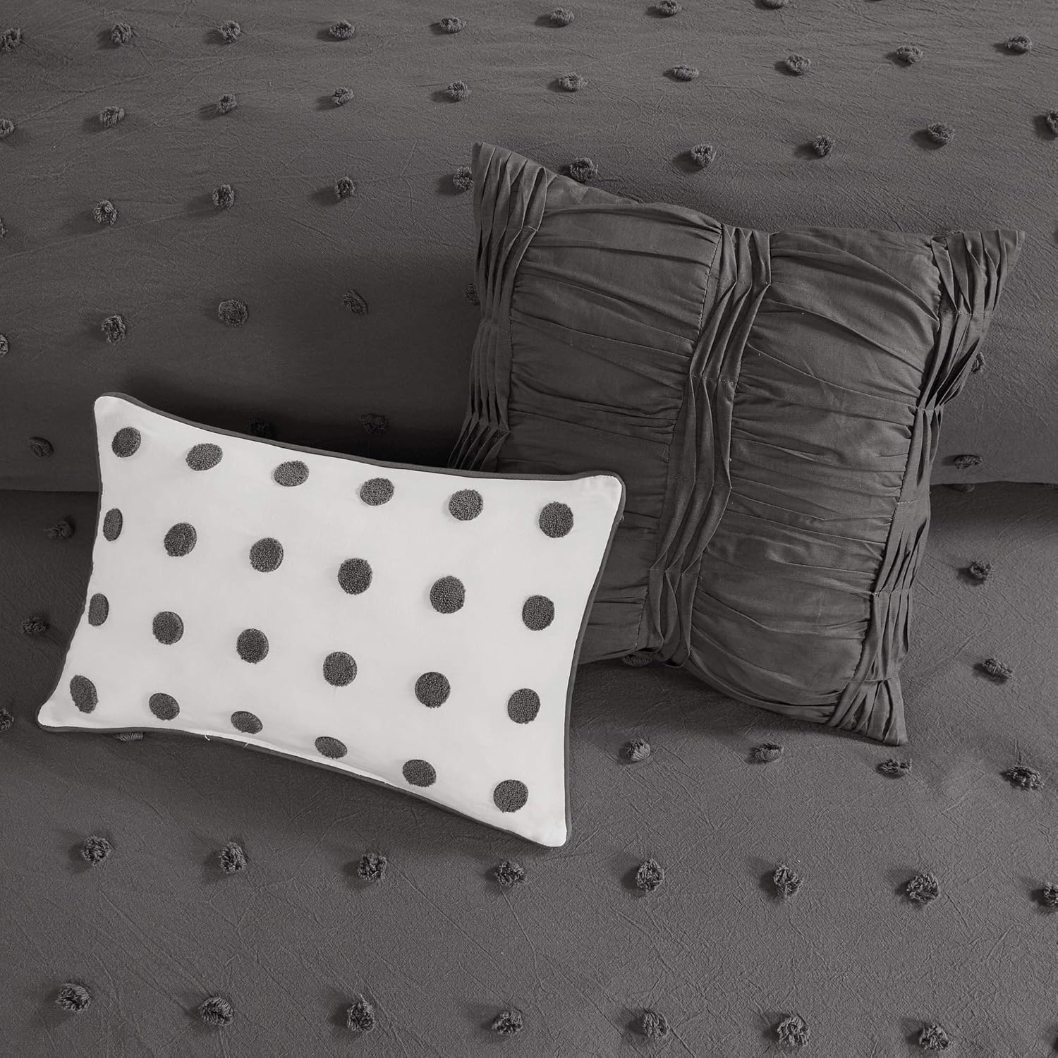 Urban Habitat – Juego de edredón 100% algodón Jacquard, cobertura de edredón para todas las estaciones chic que proporciona un acento desgastado de