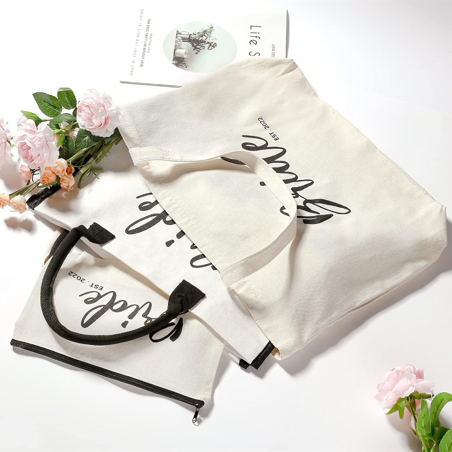 Teacher Appreciation Gifts for Women -2 psc Best Ever Teacher Tote Bags,Valentines Days Gifts Ideas for Teacher Mom