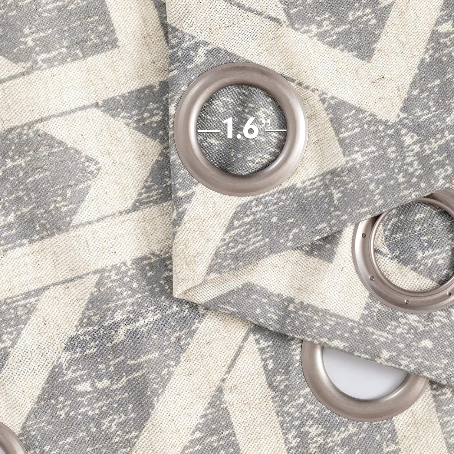 jinchan Cortinas de lino texturizadas, cortinas de lino gris sobre beige, 84 pulgadas de largo, 2 paneles para sala de estar, tratamiento de