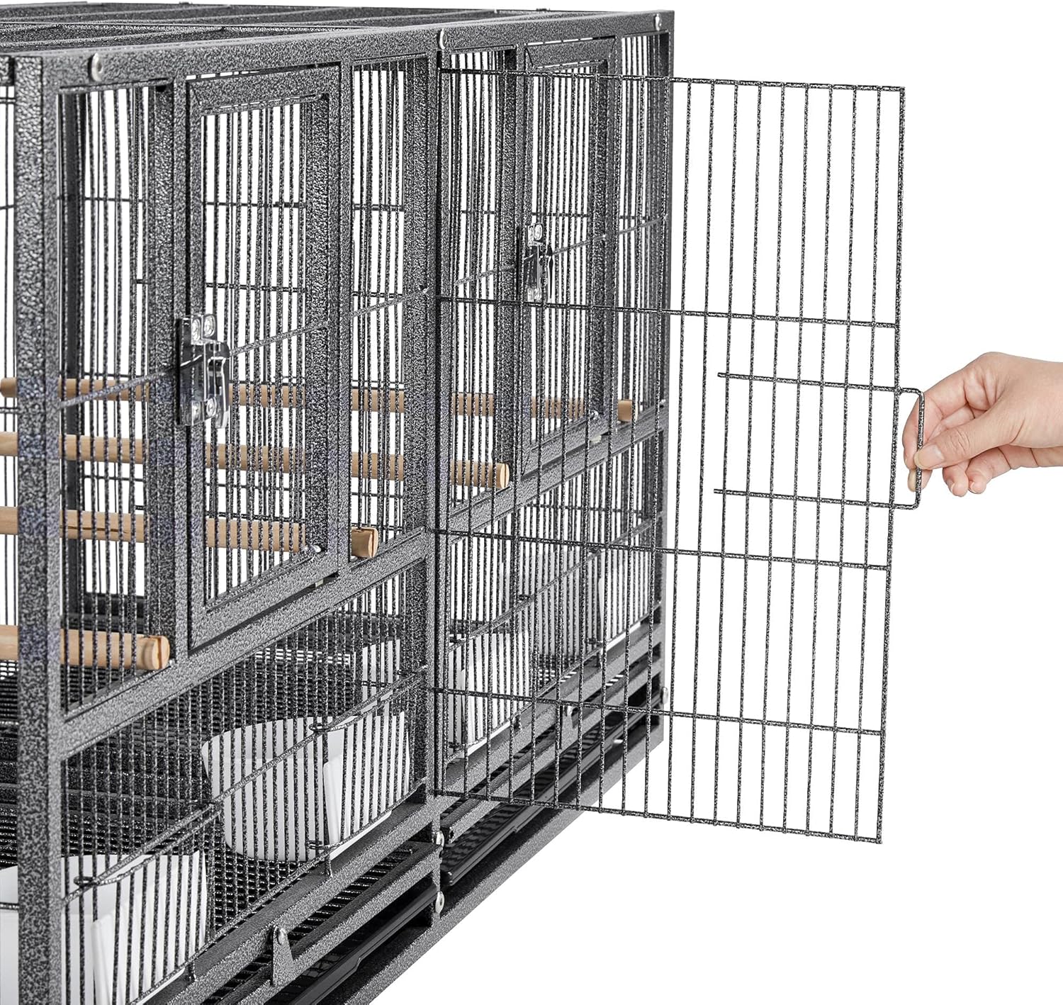 Yaheetech Jaula apilable para pájaros, criador dividido, periquitos, jaula para pájaros canarios, cacatúas, tortolitos, pinzones, periquitos