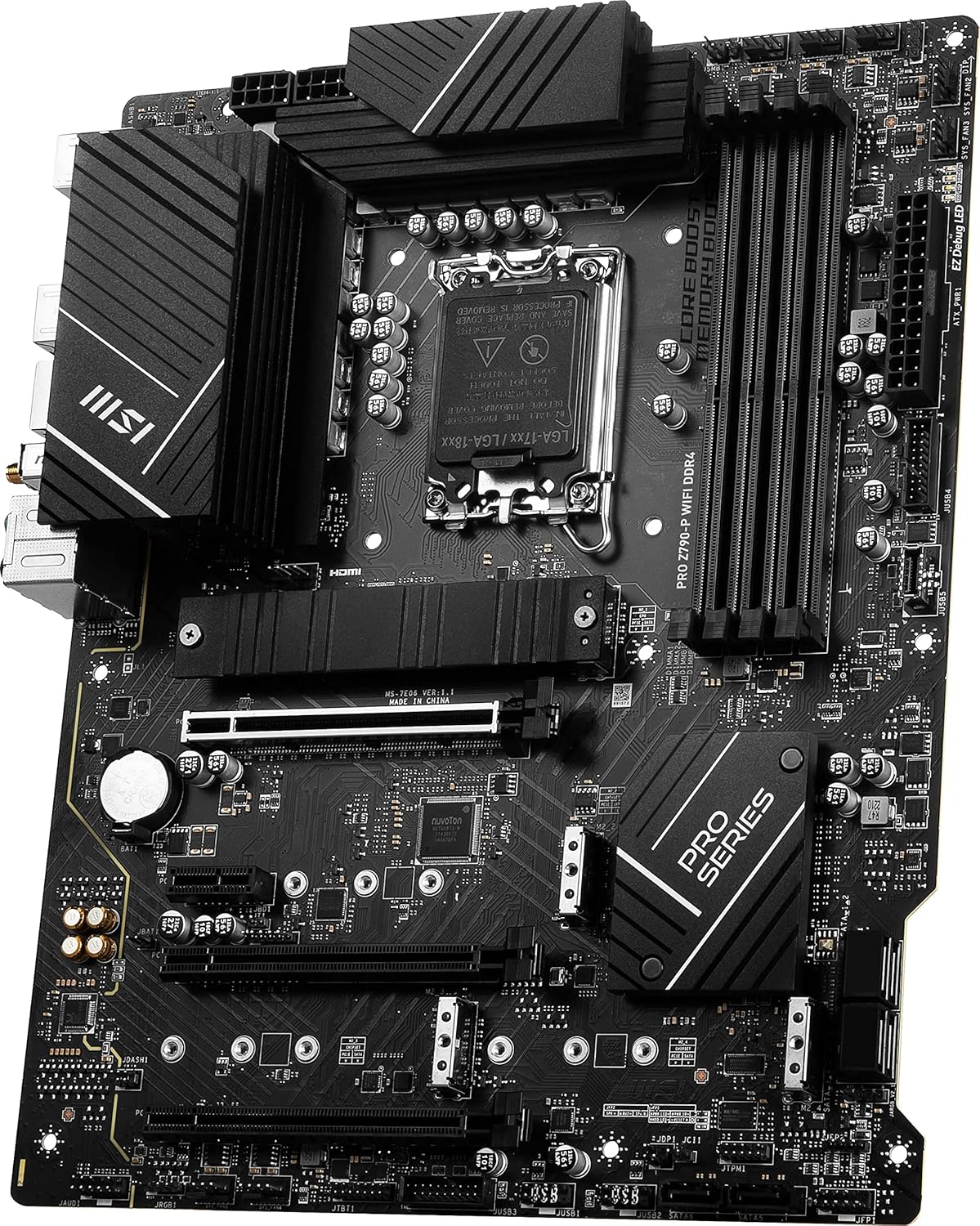 MSI PRO Z790-P WiFi DDR4 ProSeries Placa base (compatible con procesadores Intel de 121314 generación, LGA 1700, DDR4, PCIe 5.0, M.2, LAN de