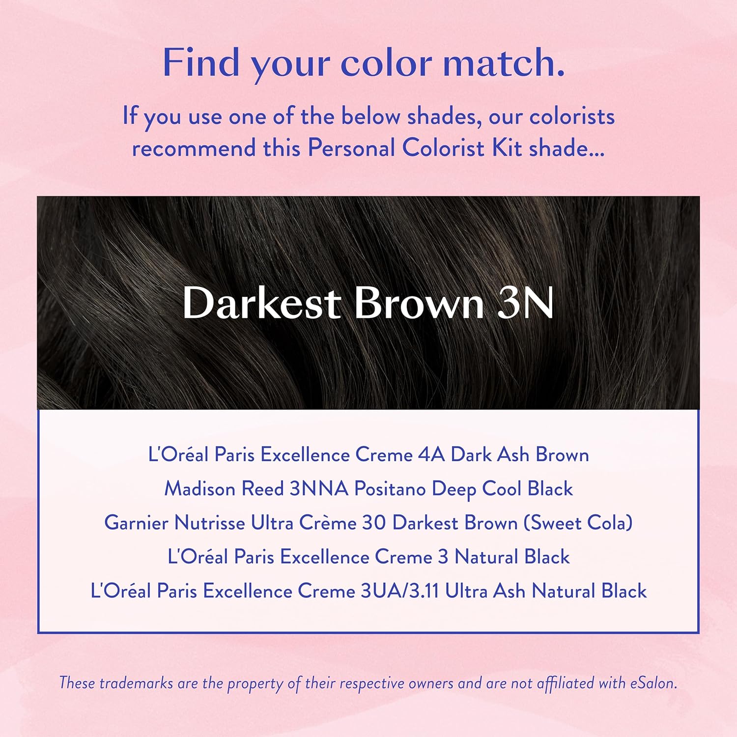 eSalon Kit completo de tinte permanente para el cabello y tinte para el cabello, marrón más oscuro, colorista personal para hasta un 100% de