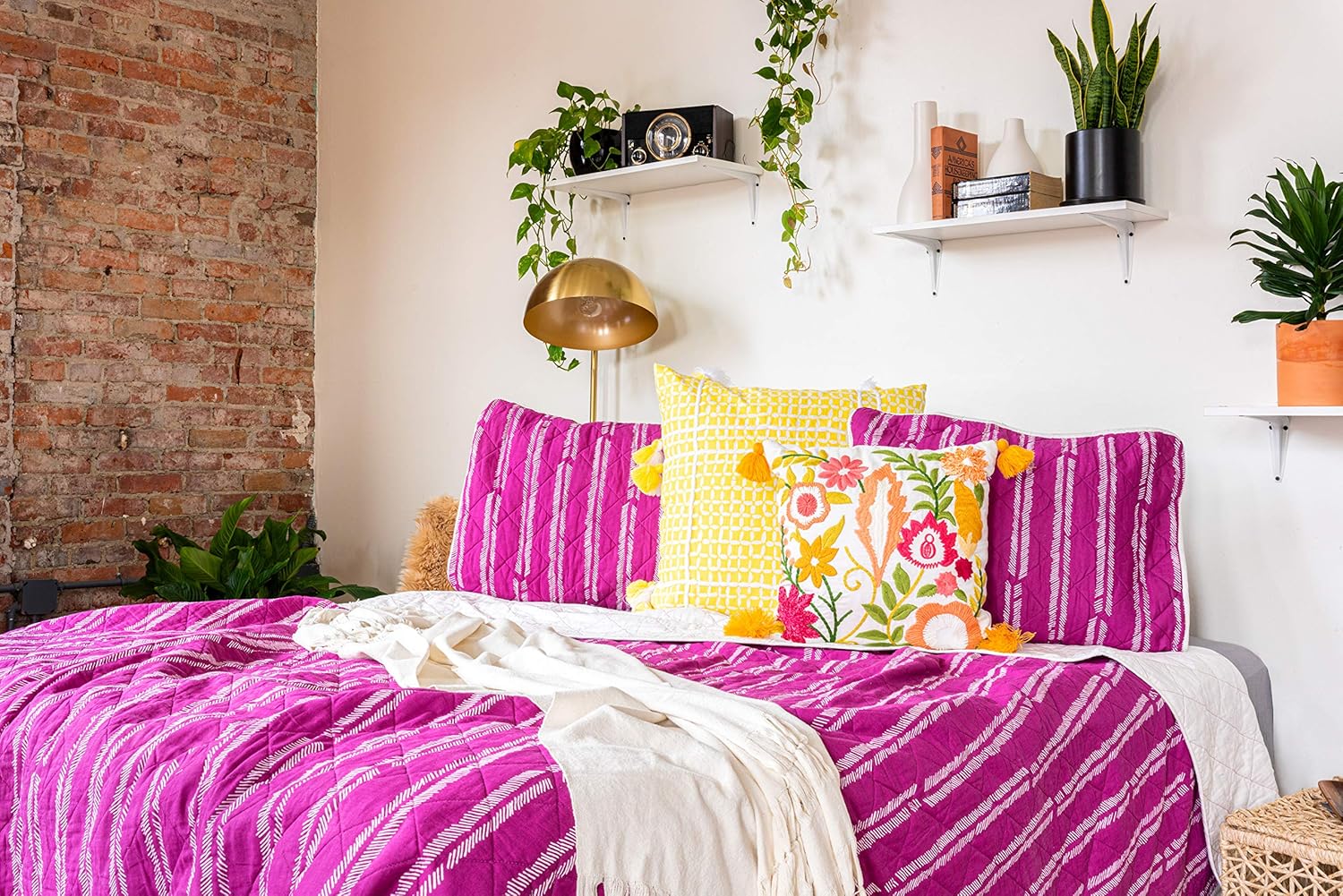 Refinery29  Colección de ropa de cama de rayas de karité  Juego de edredón lujoso de 100% algodón ultra suave de alta calidad, juego de 3 piezas