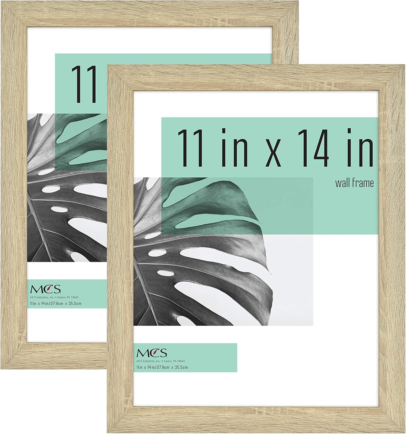 MCS Industries Studio Gallery – Marcos con textura de madera natural de 11 x 14 pulgadas  27.94 x 35.56 cm., 2 unidades