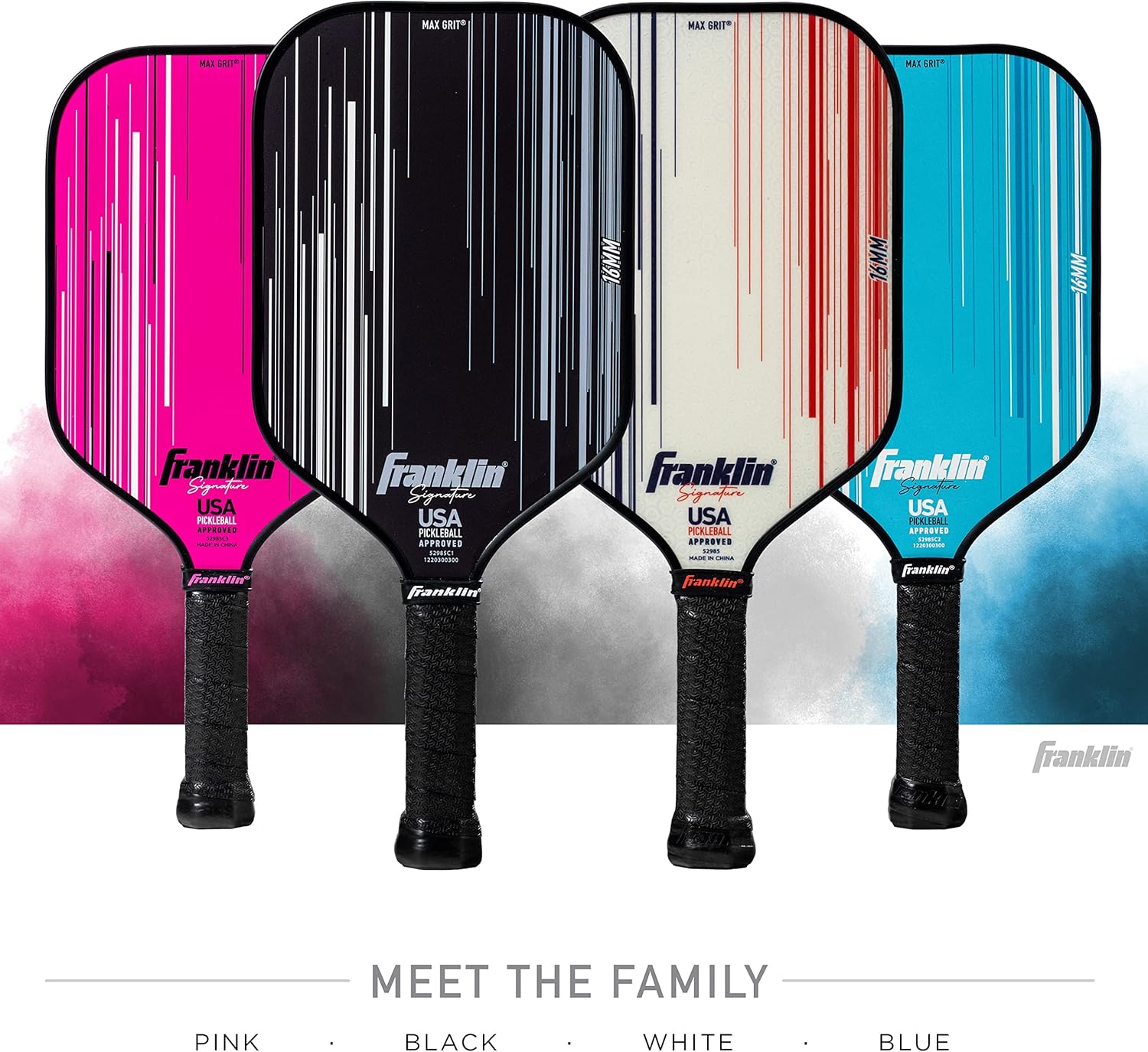 Franklin Sports Palas de pickleball Pro – Signature Series Pro Pickleball Paddle con superficie MaxGrit – Pala de pickleball aprobada por USA