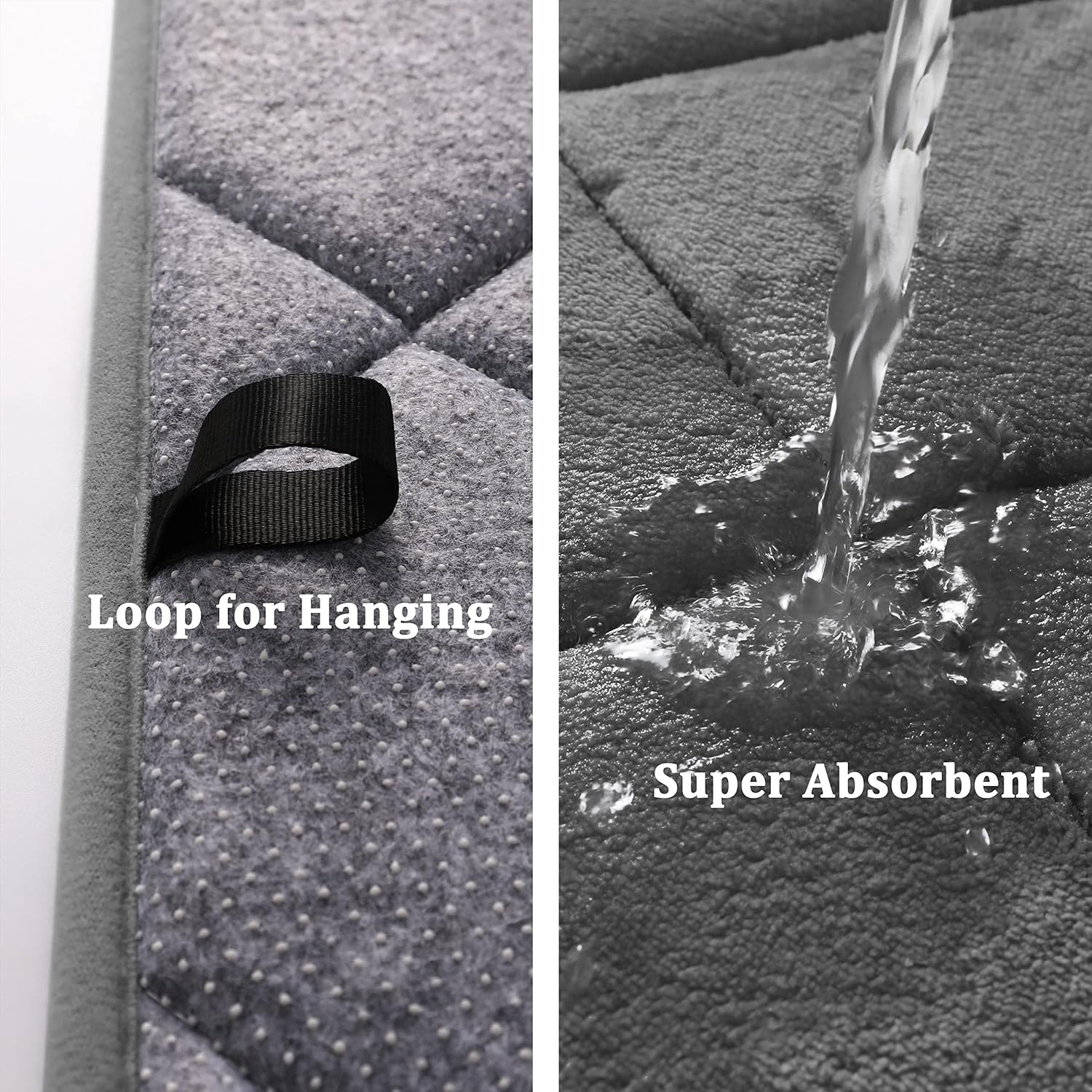 chakme Tapete de baño de espuma viscoelástica de 20 x 32 pulgadas, súper suave, absorbente, antideslizante, lavable a máquina, para suelo de baño,