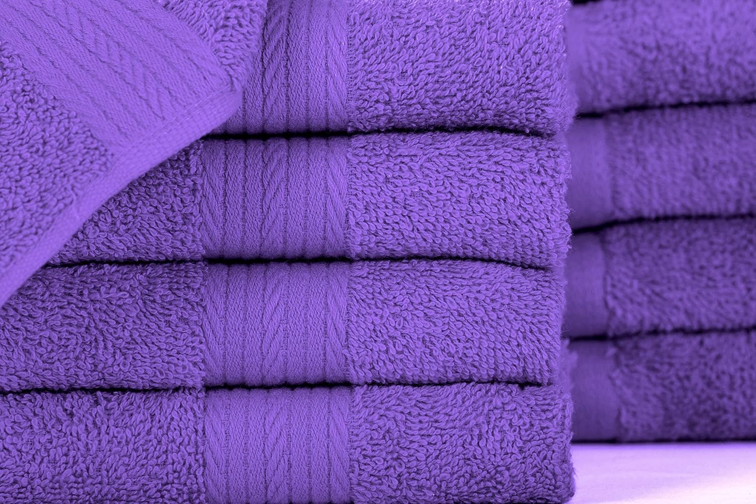 Ample Decor Paquete de 10 paños de lavado con certificación Oeko Tex de 21.16 ozm, 100% algodón, suaves, absorbentes, duraderos y lavables a