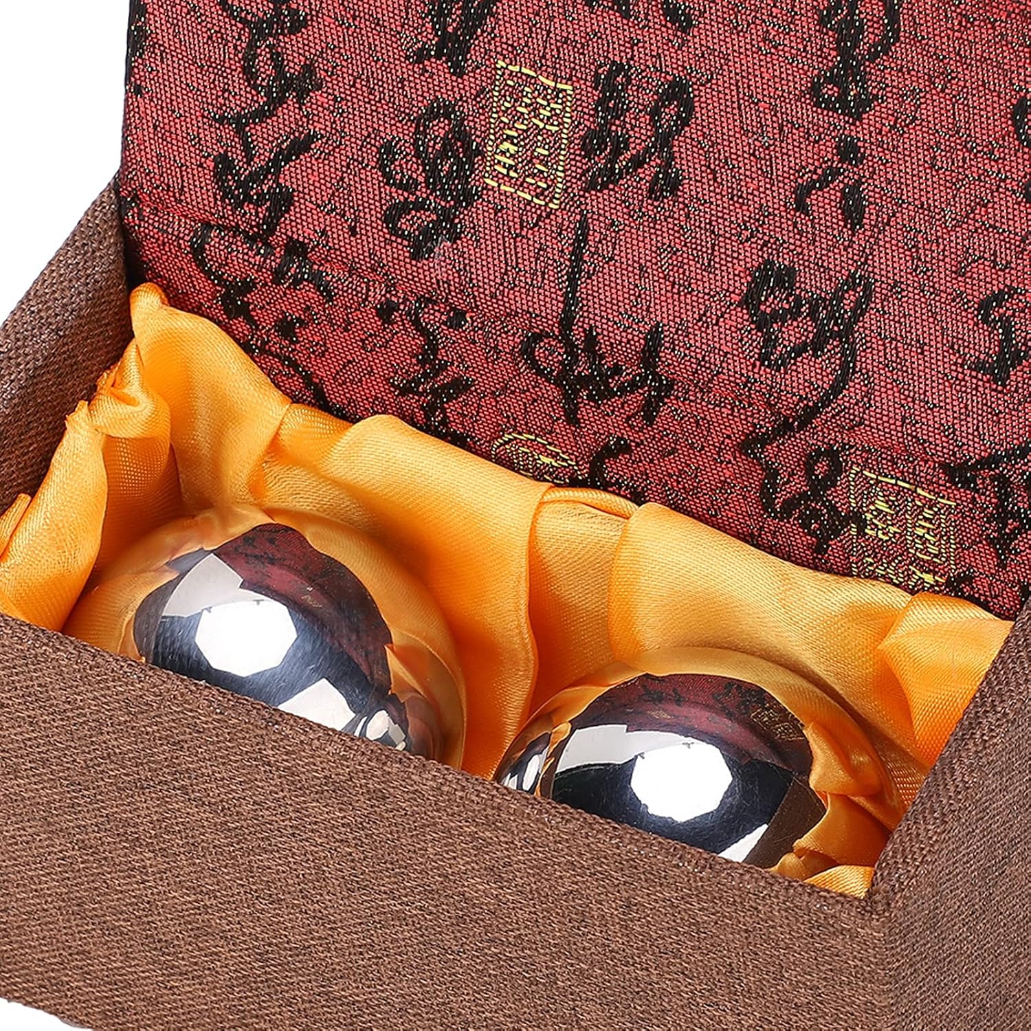 Bola de acero de mano, 2 bolas de acero de mano, bolas de baoding de acero inoxidable, bolas de meditación, utilizadas para recuperación de función