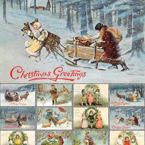 PIXILUV White Christmas (paquete de 12) tarjetas de notas pequeñas tarjetas de felicitación # escenas de Navidad frías invernales  postales de PIXILUV White Christmas (paquete de 12) tarjetas de notas pequeñas tarjetas de felicitación # escenas de Navidad frías invernales  postales de