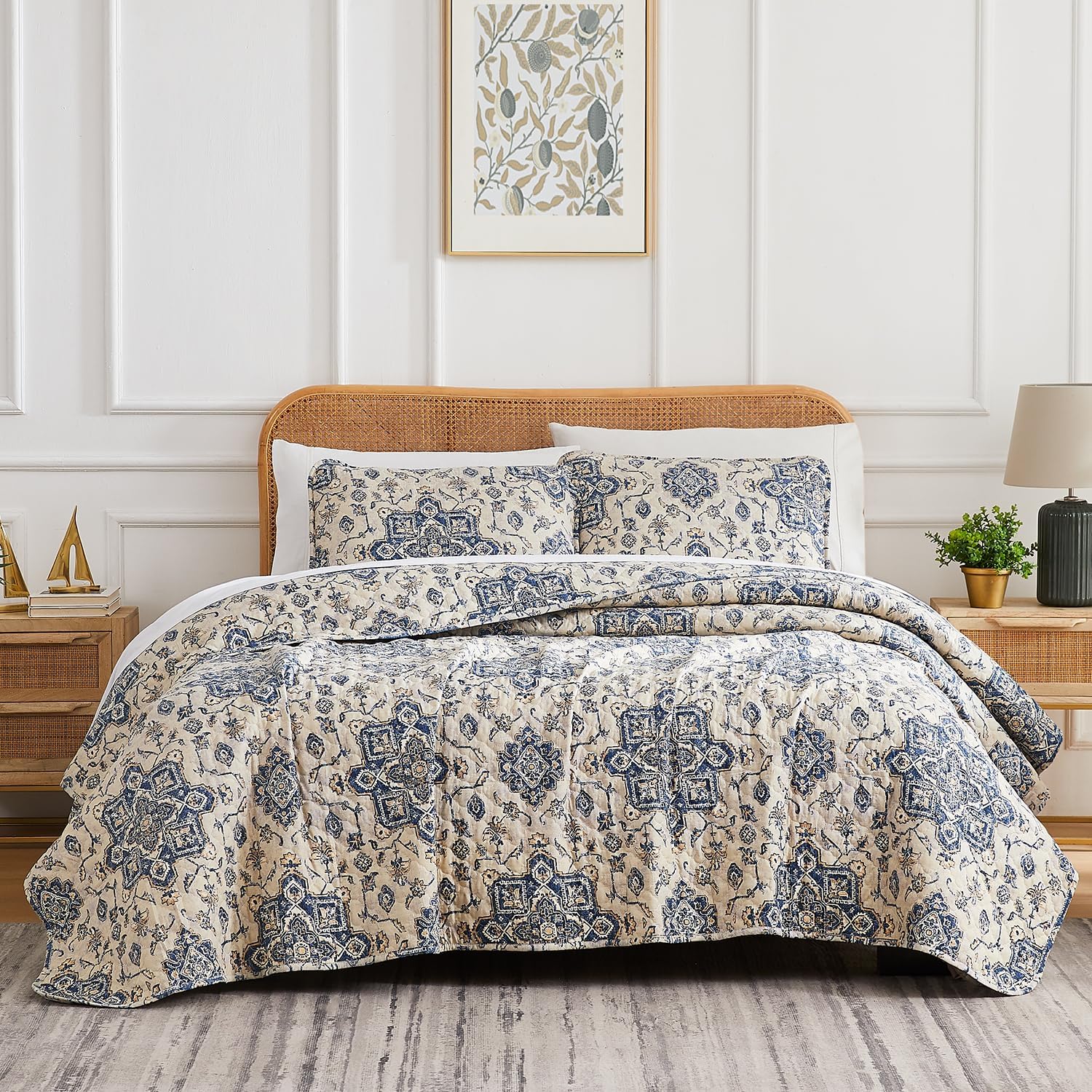 Southshore Fine Living, Inc. Persia – Juego de ropa de cama extragrande tamaño King, ligera, suave y ligera de 3 piezas, dos fundas a juego (108