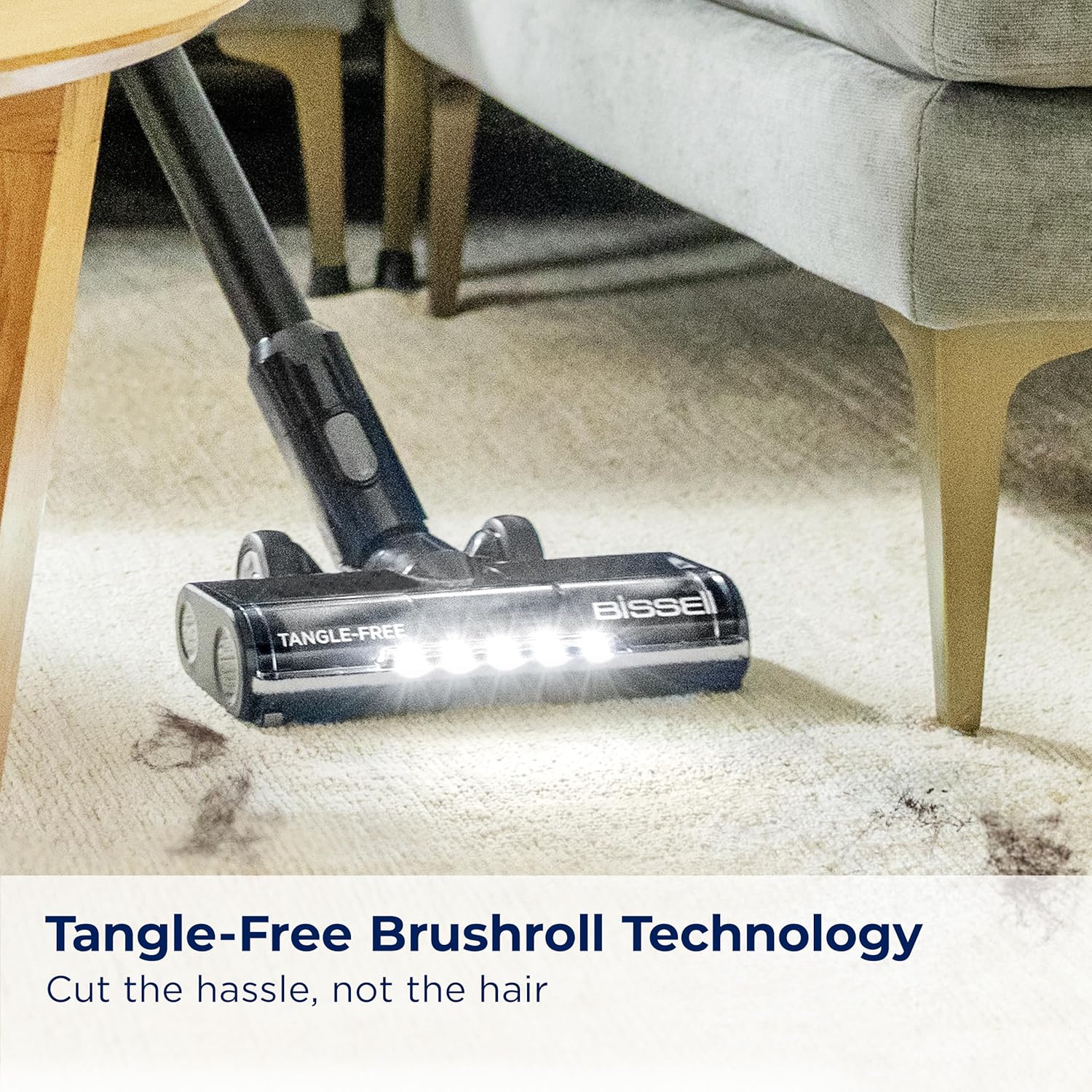 BISSELL CleanView XR – Aspiradora inalámbrica ligera de 200 W con batería extraíble, tiempo de funcionamiento de 35 minutos, rollo de cepillo sin