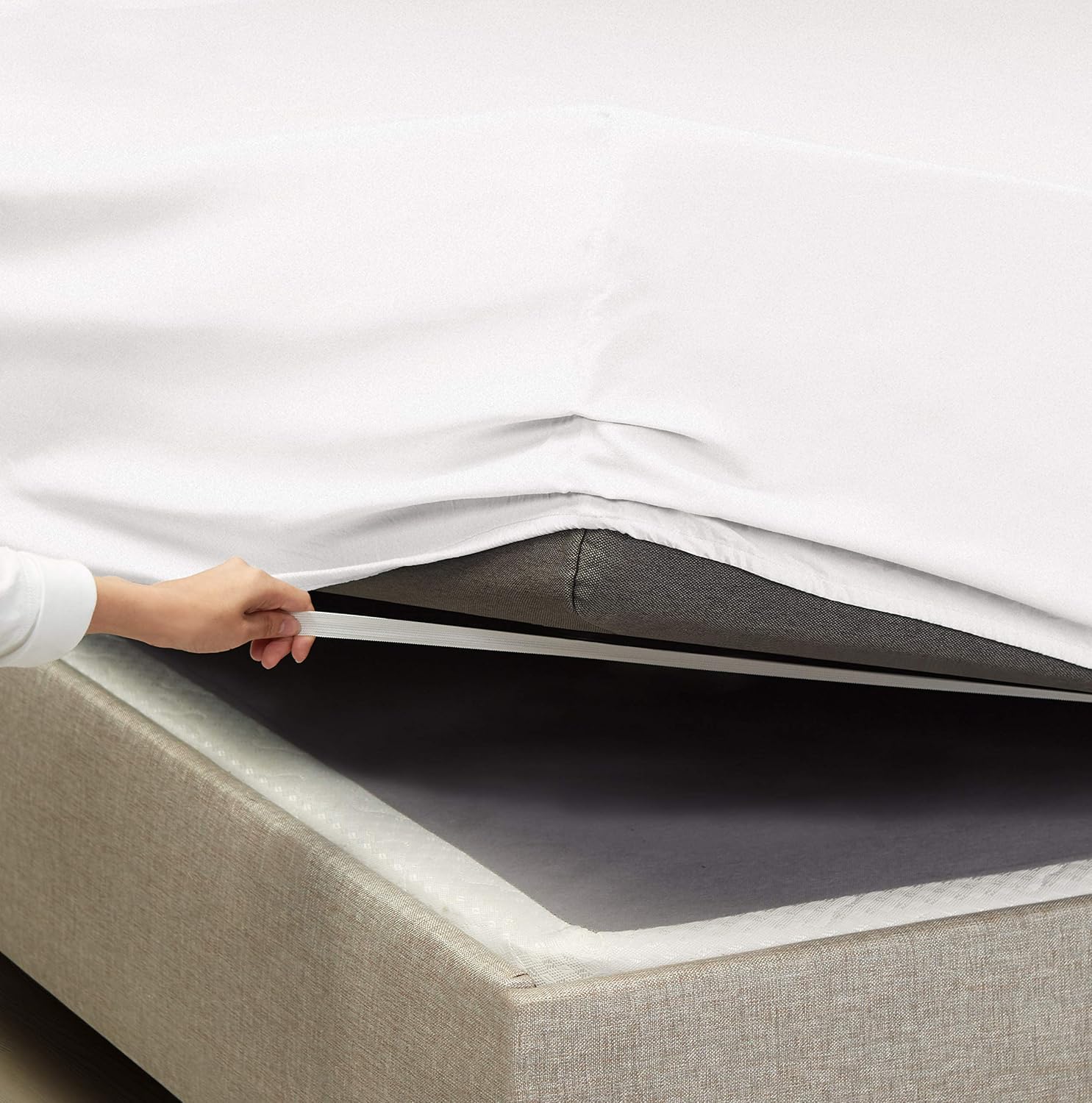 Empyrean Bedding – Sábanas bajeras tamaño Queen, con sábana de cajón extra profunda  Juego de sábanas bajeras extra profundas, de 24 pulgadas, con 2