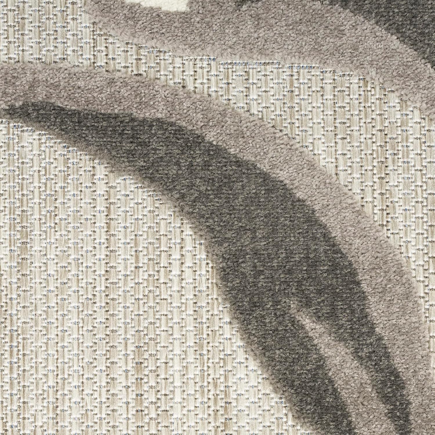Nourison Aloha – Alfombra beige de 2 x 6 pies, fácil limpieza, no se desprende, para dormitorio, sala de estar, comedor y cocina (6 pies de corredor)
