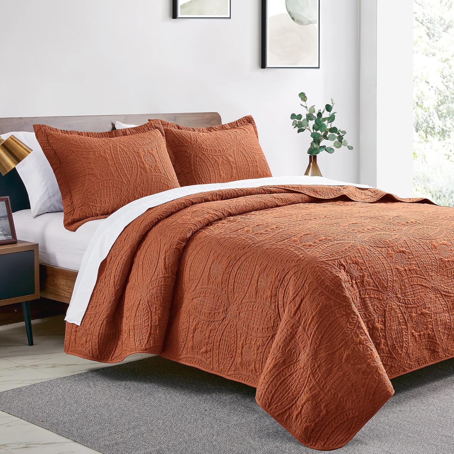 Love’s cabin Colchas para cama Queen color oscuro, colcha suave de verano, colcha de microfibra ligera, colcha de estilo moderno con patrón de