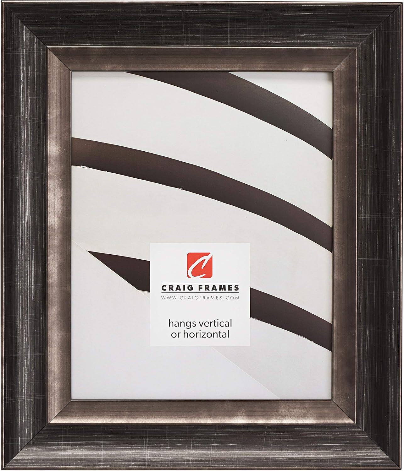 Craig Frames Ventura – Portarretratos (4 x 6 pulgadas), color negro rayado