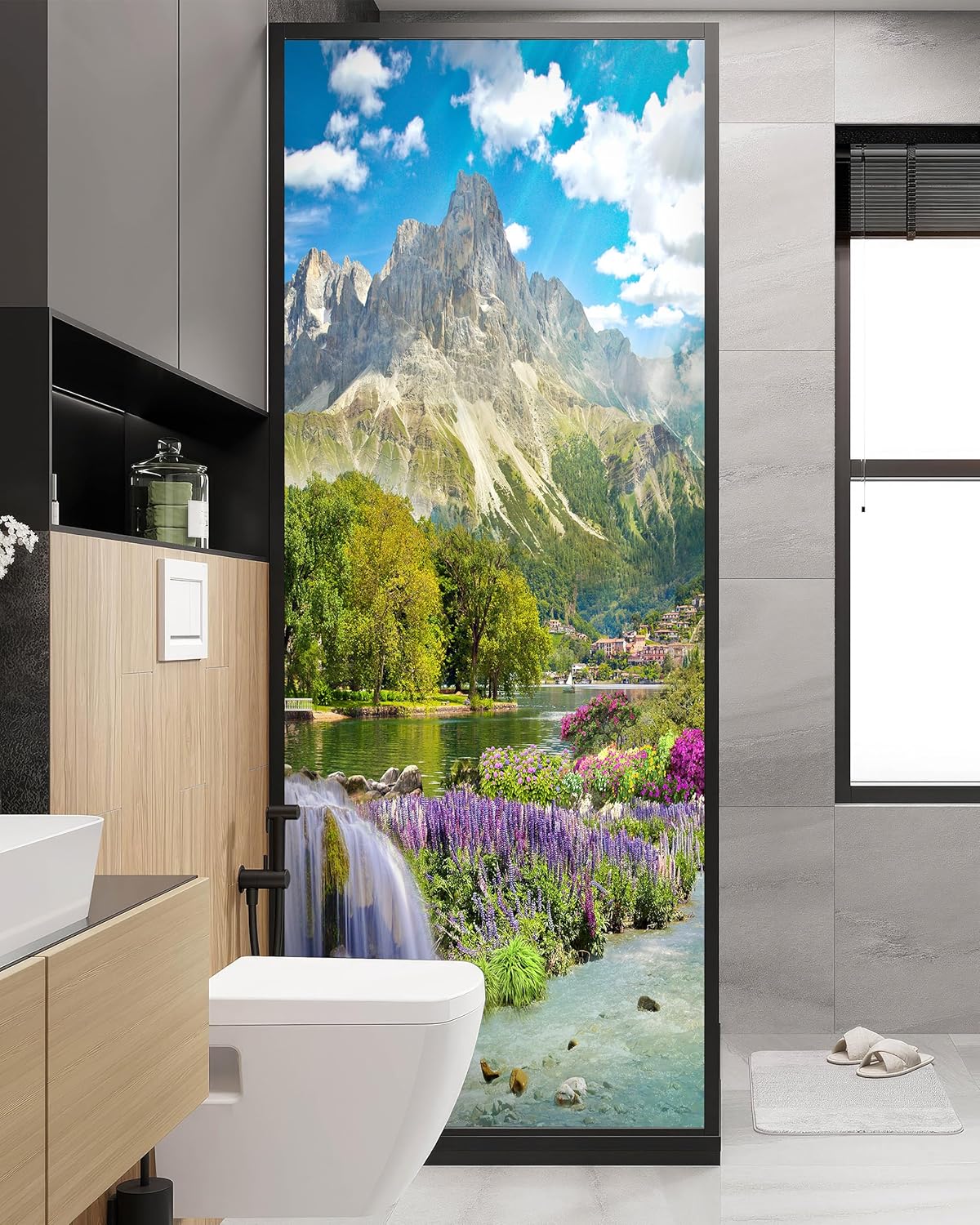 FLFK Adhesivo para puerta  Mural de puerta autoadhesivo extraíble para decoración del hogar, 30.3 pulgadas de ancho x 78.7 pulgadas de largo, juego
